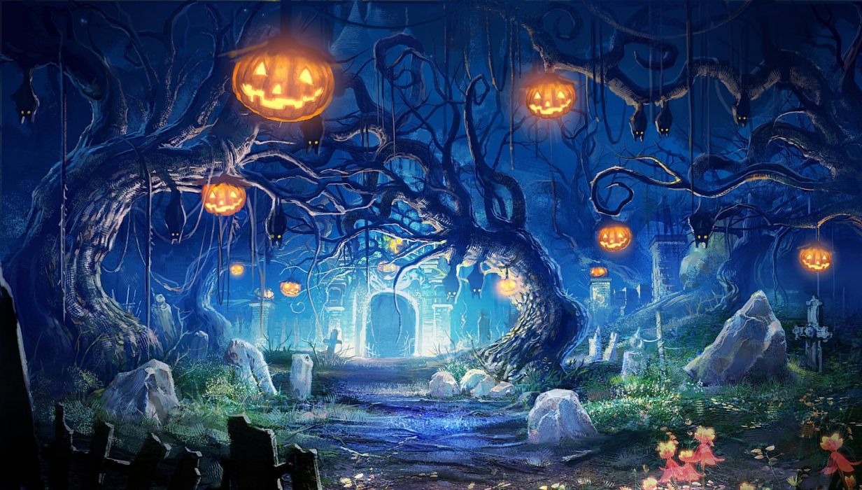 fantasy tree lamb blue beauty wallpaperx1091