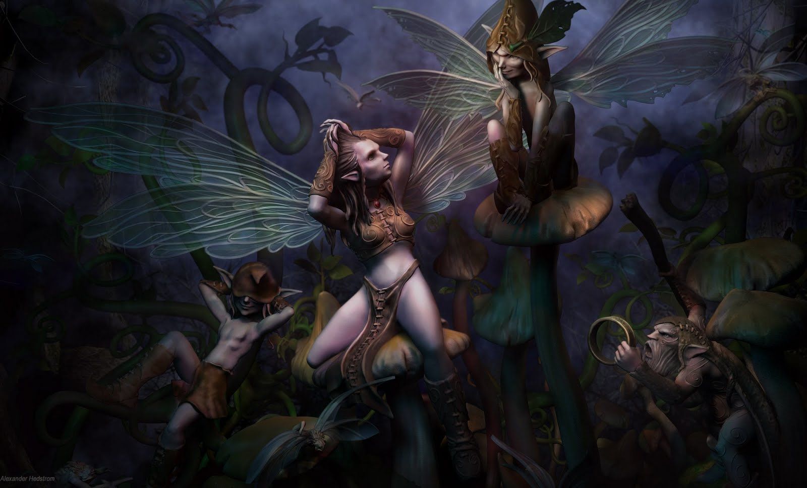 HD Wallpaper Fantasy Dark Night World. Fairy wallpaper, Fairy