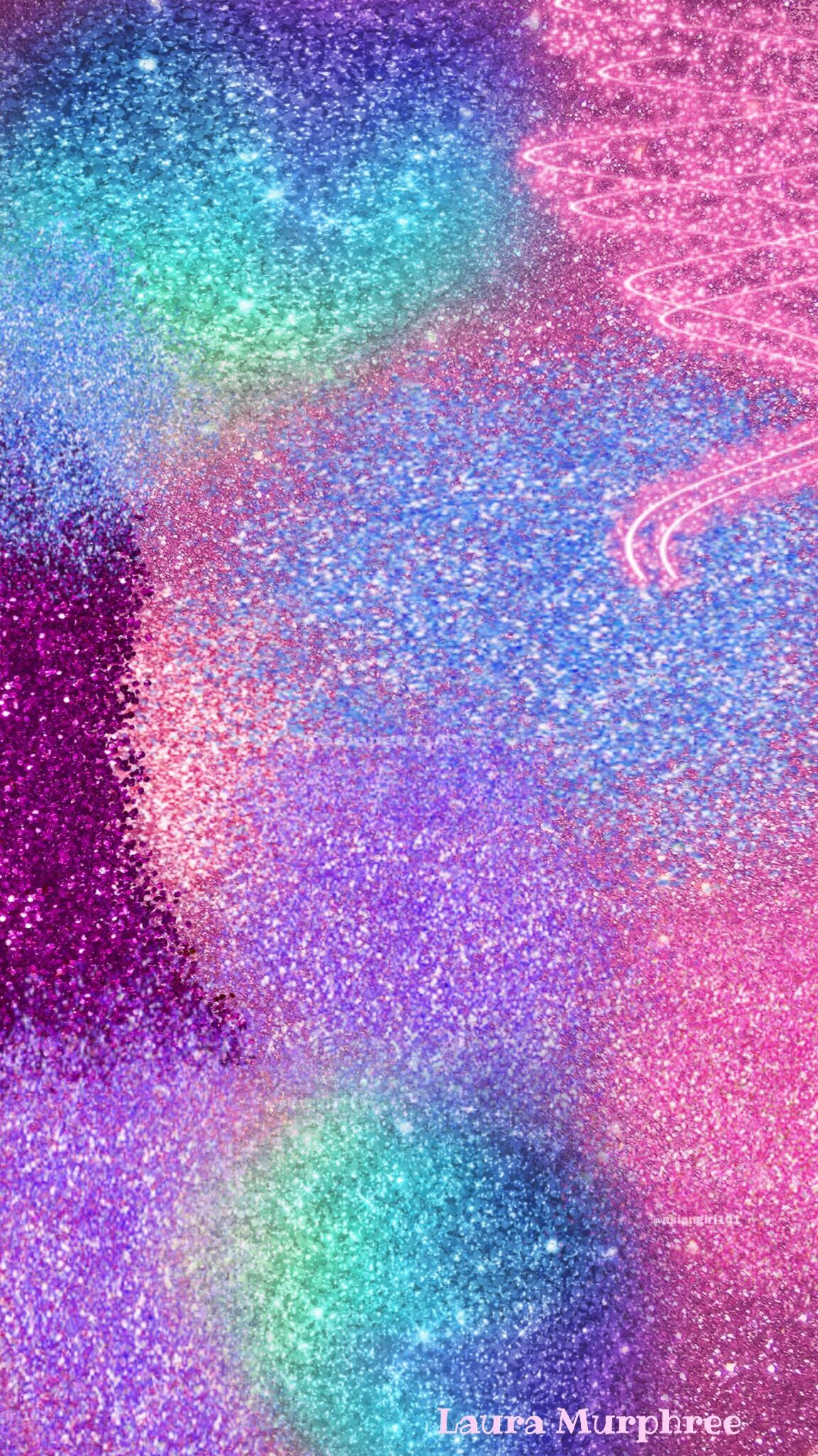 Colorful glitter phone wallpaper sparkle background bling shimmer