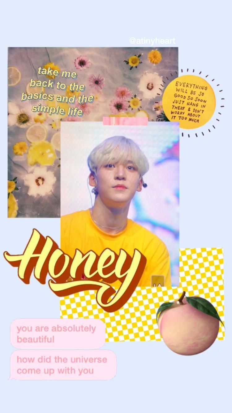 Cute Yellow Aesthetic Yunho wallpaper edit ateez atiny