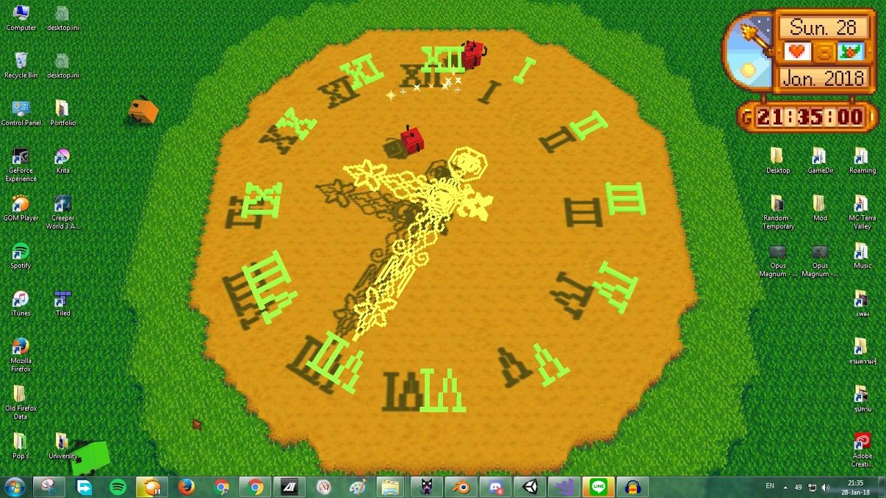 Wallpaper Engine Stardew Valley Themed Clock