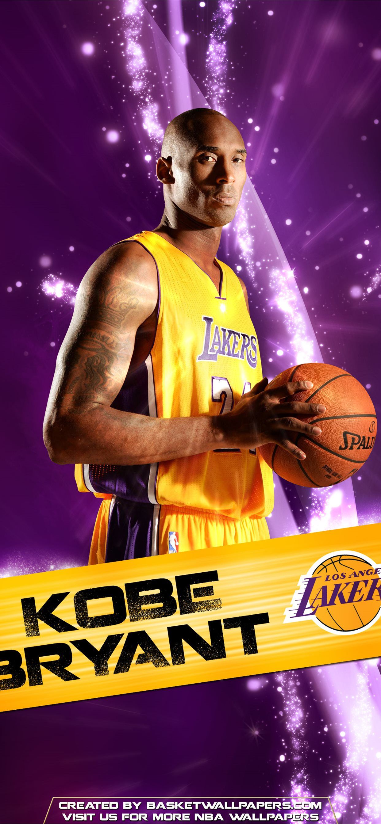 Kobe Bryant Los Angeles Lakers 2016 Mobile Wallpap. iPhone
