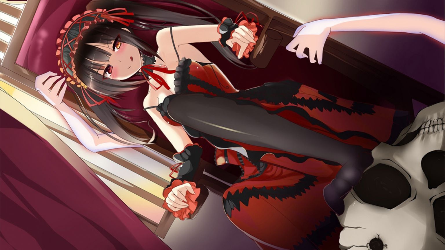 Free download Kurumi Tokisaki Anime Girl 3c Wallpaper HD 1600x900