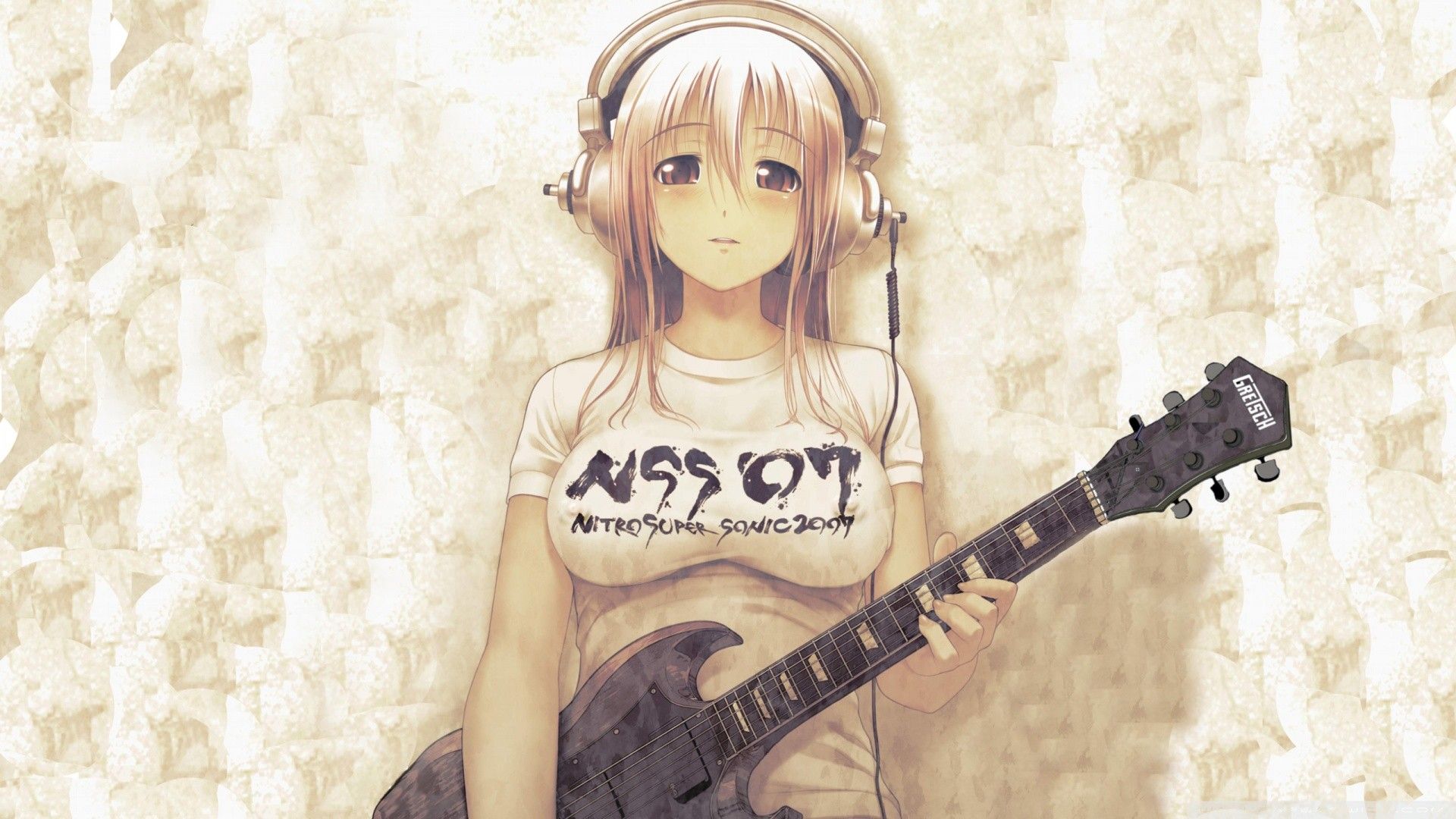 #guitar, #anime girls, #anime, #women, wallpaper. Anime