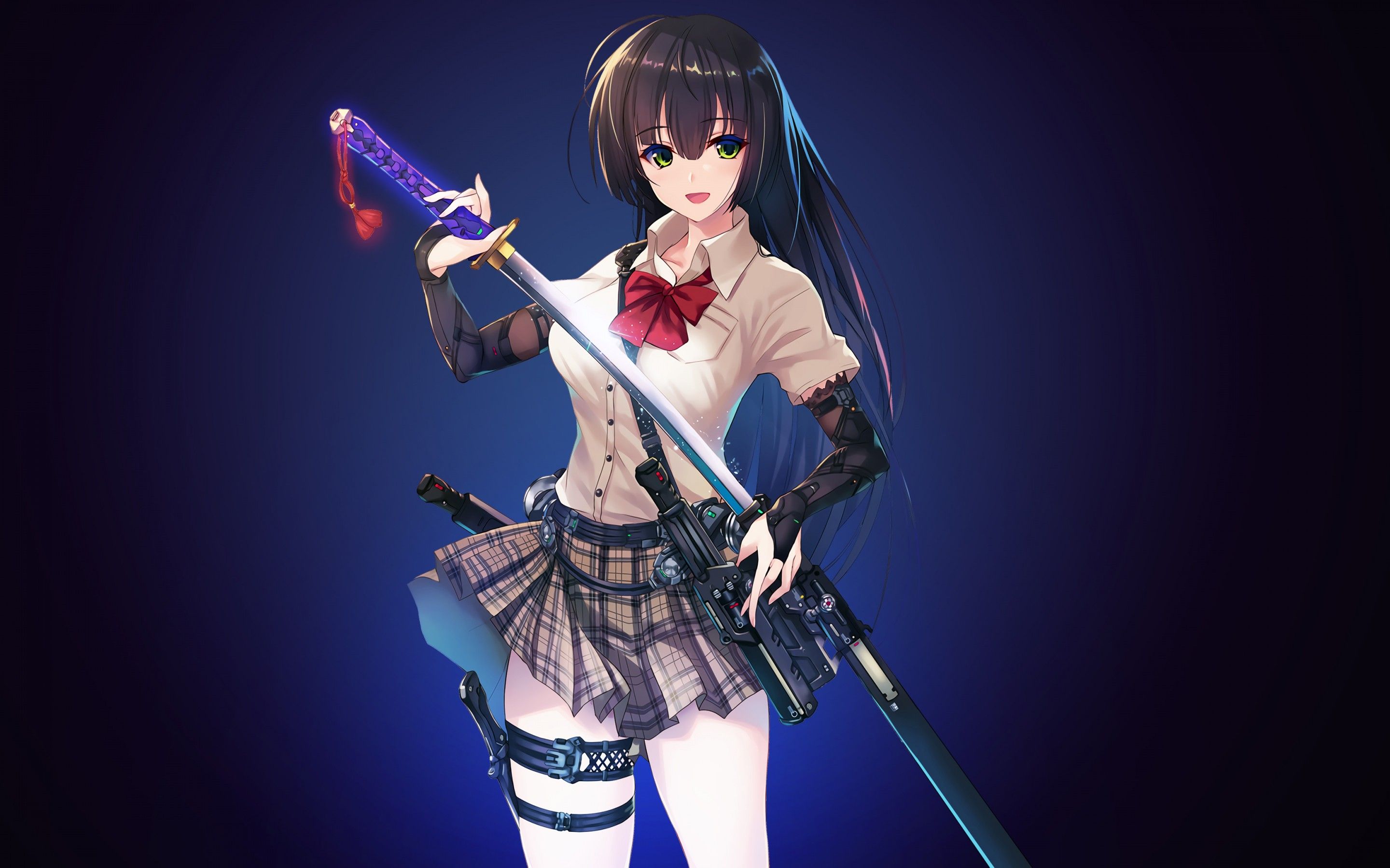 Anime Girl Katana Wallpaper