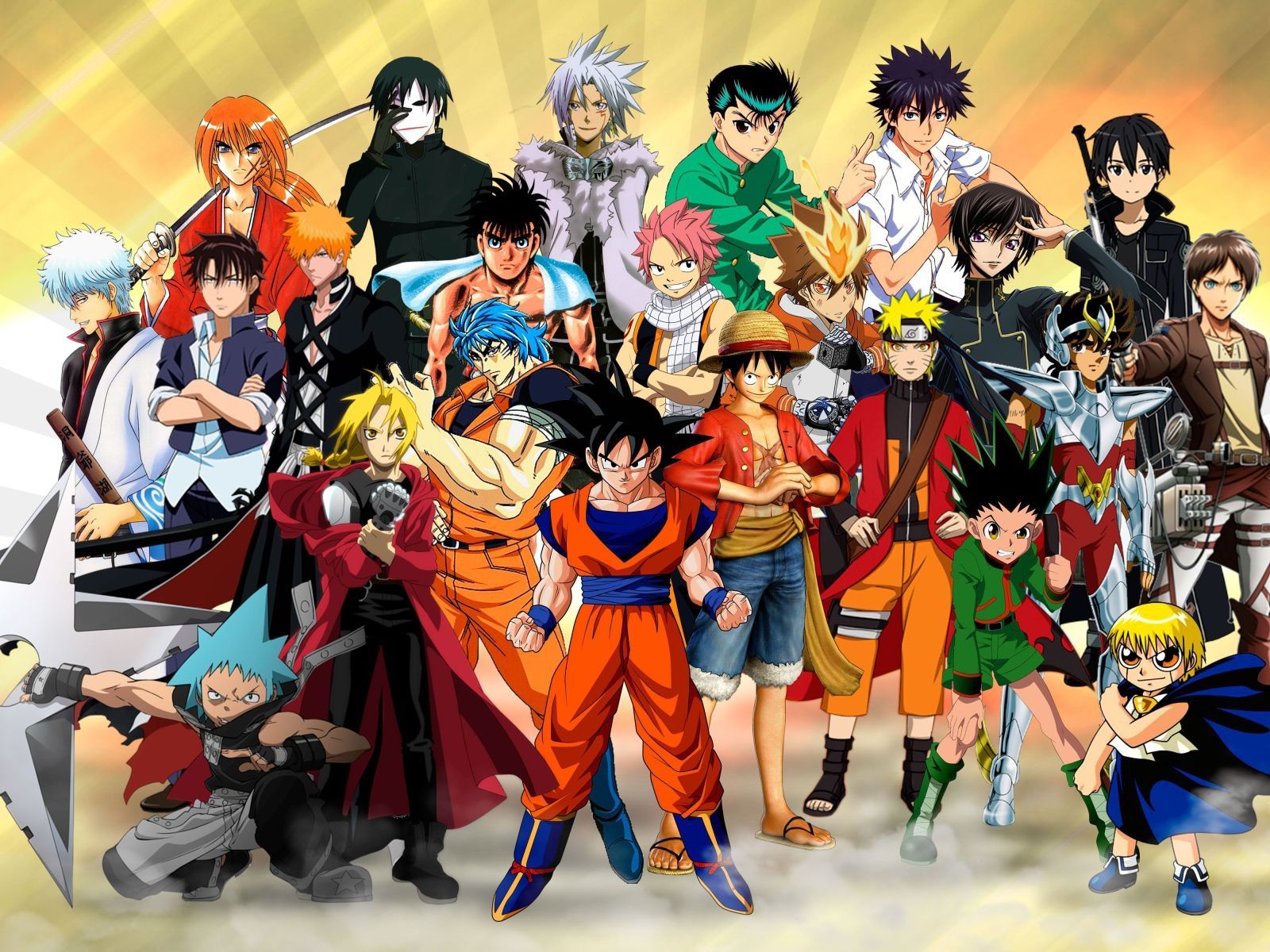 Using The God Arcs, All The Characters Together With, all anime together HD  wallpaper