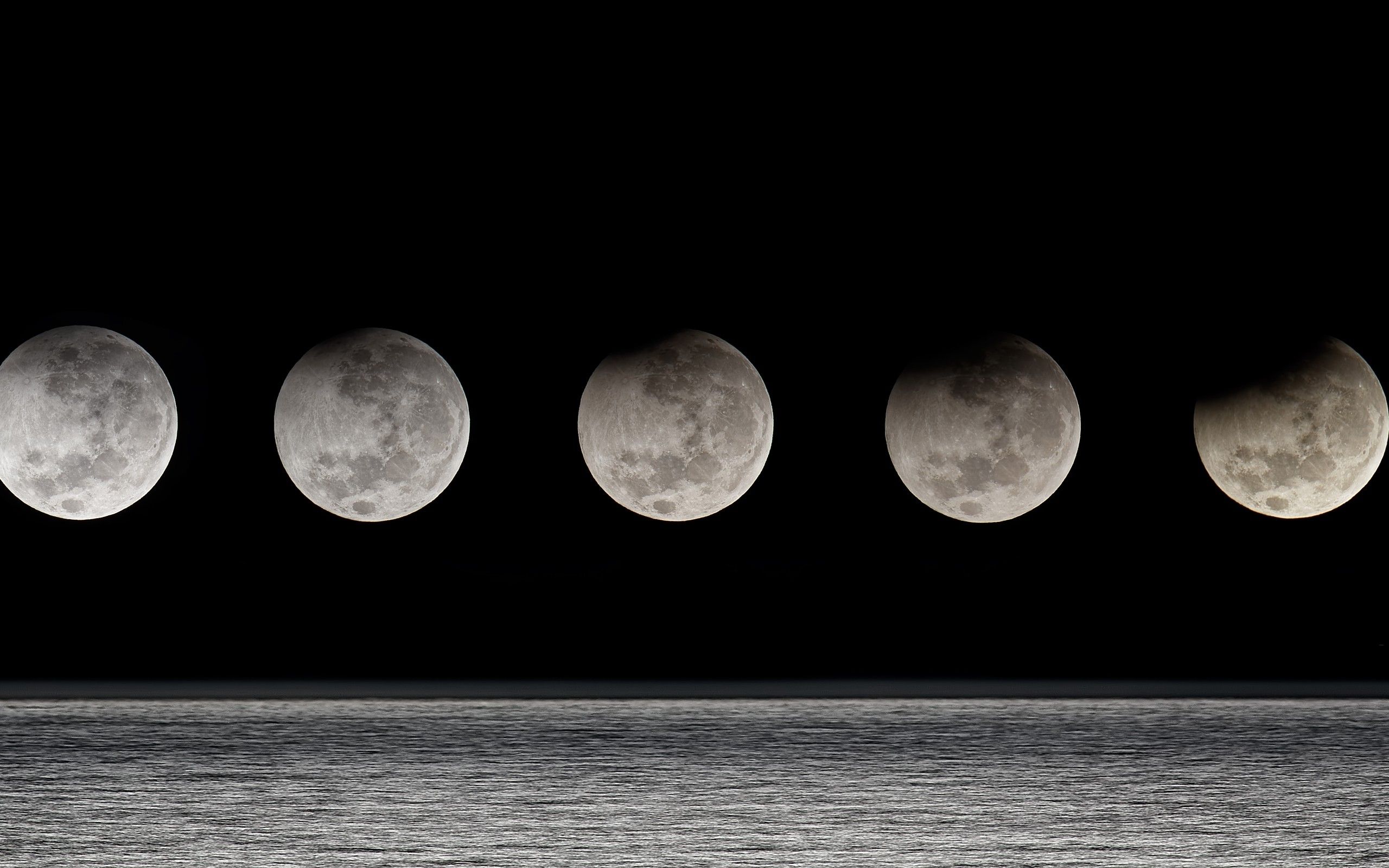 Free download Moon eclipse moon phases HD Wallpaper 2560x1600