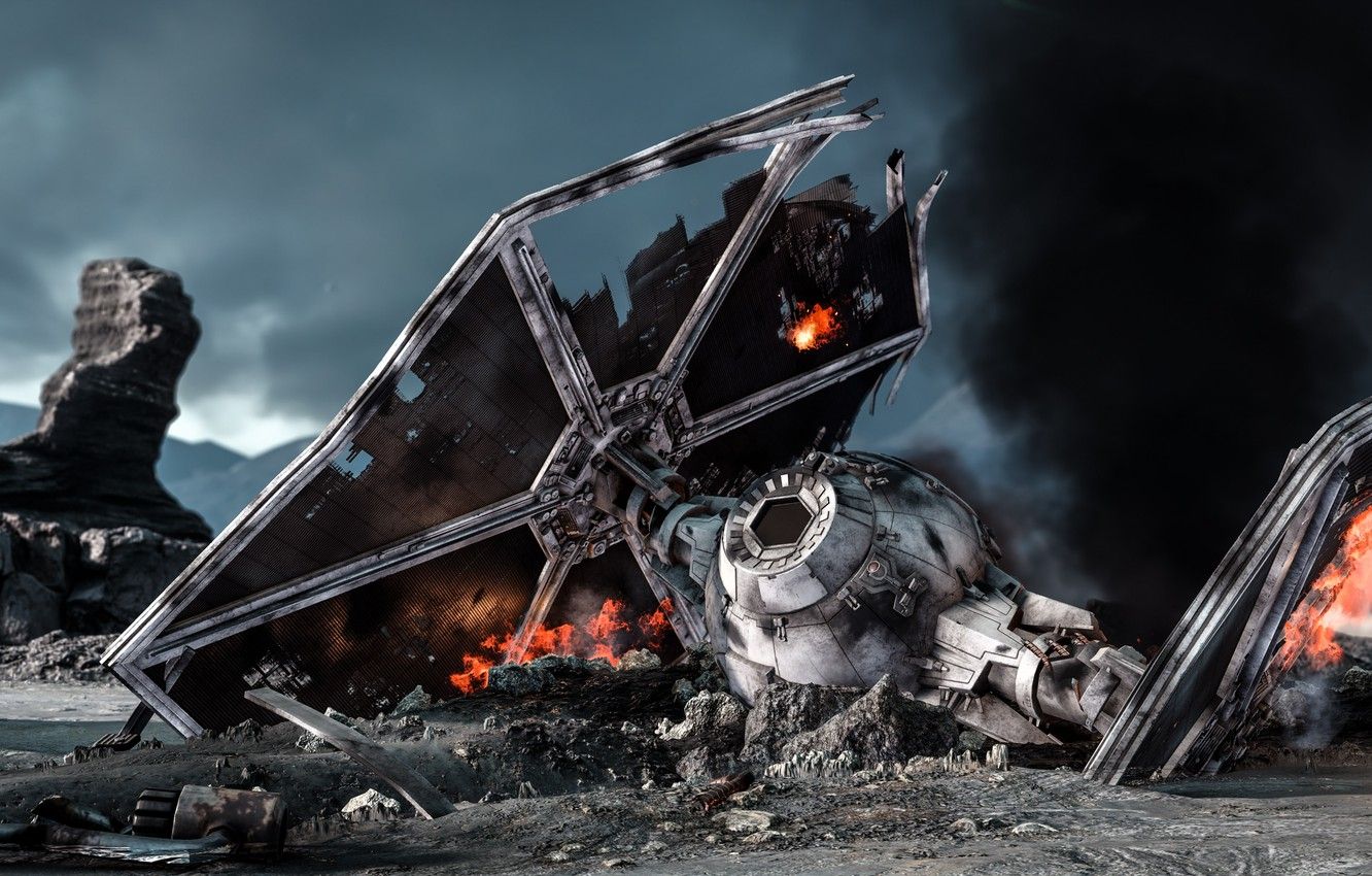 Wallpaper Game, Destroyed, Electronic Arts, DICE, TIE Fighter