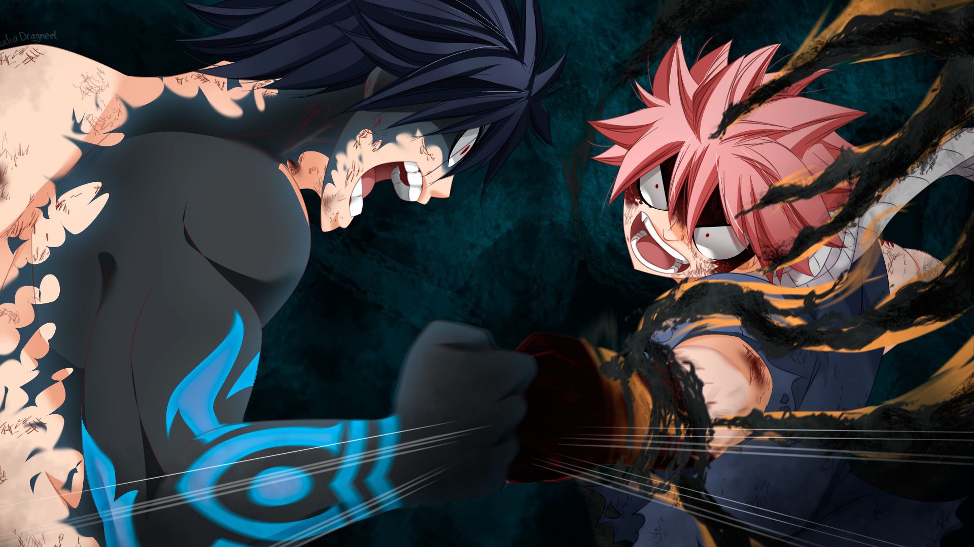 Wallpaper Of Anime, Fairy Tail, Gray Fullbuster, Natsu End