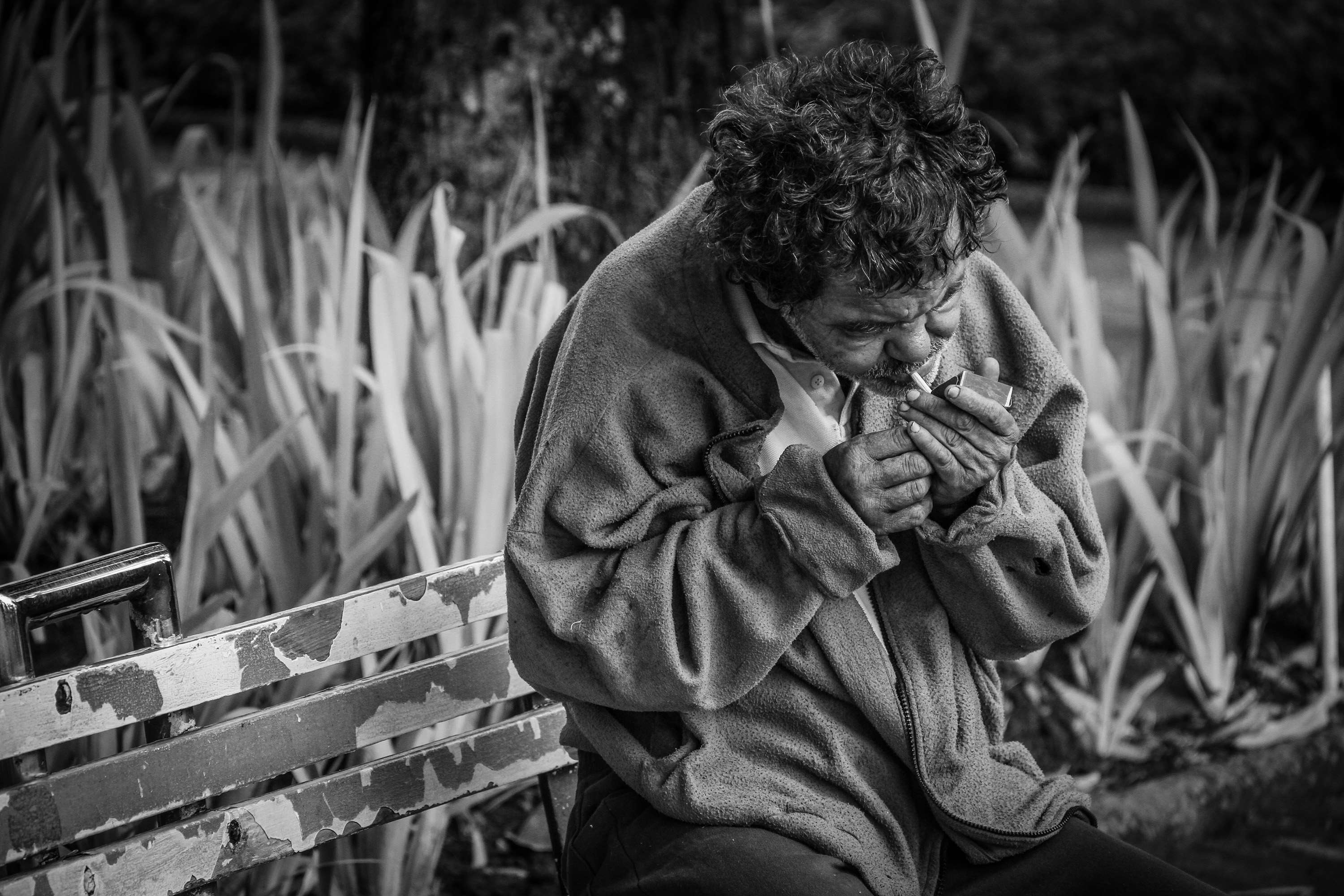 Addiction, Aged, Bench, Brazil, Cold, Homeless, Male