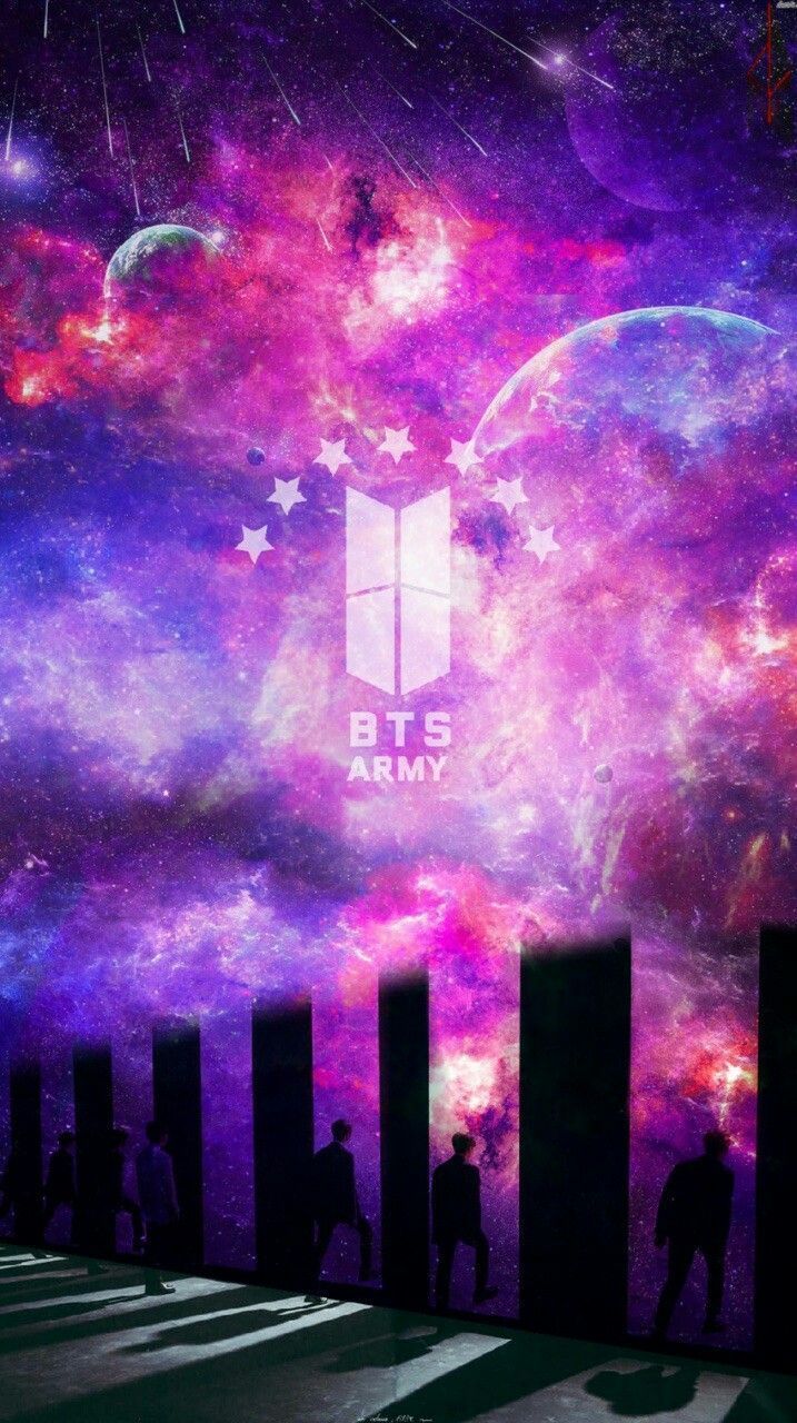 Download BTS ARMY Logo Purple Aesthetic Wallpaper