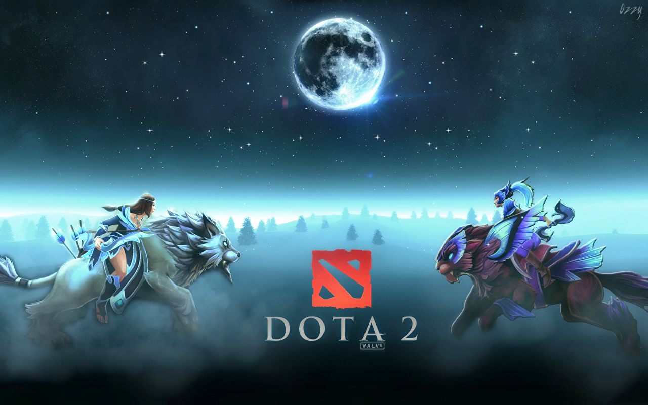 Picture DOTA 2 Luna Mirana Archers warrior Fantasy vdeo game