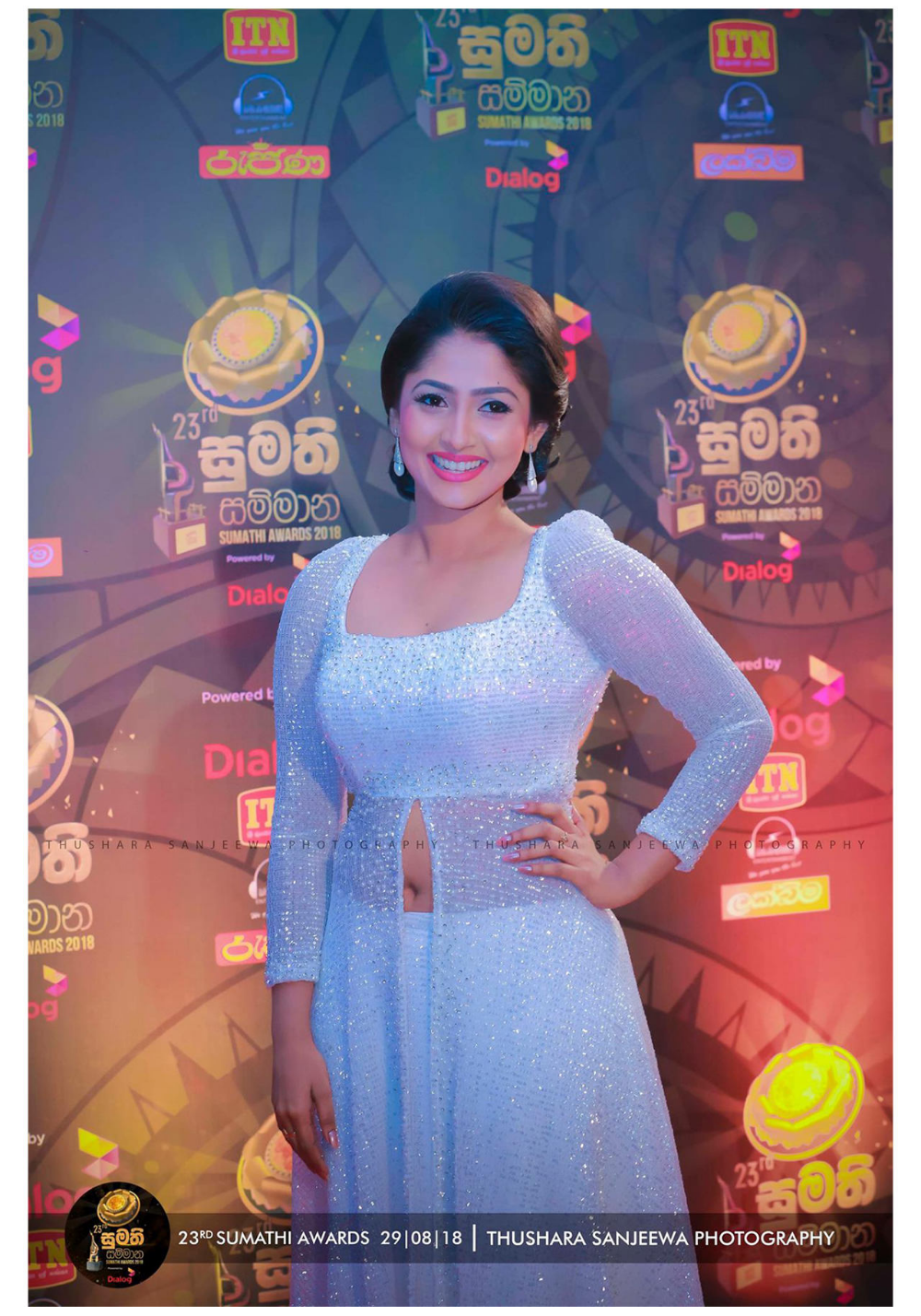Nayanathara Wickramarachchi At Sumathi Tele Awards 2018. Awards