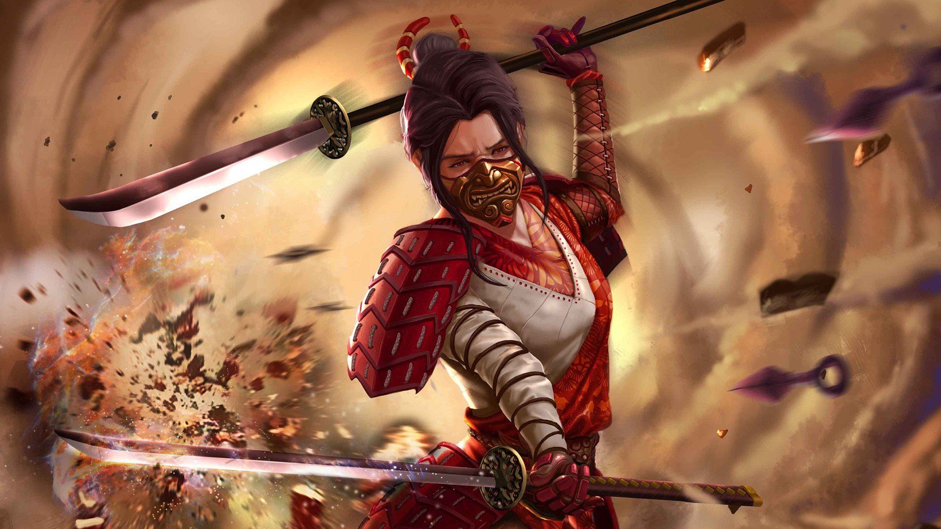 brunettes, Warriors, Kitana, Female, Samurai Wallpaper HD