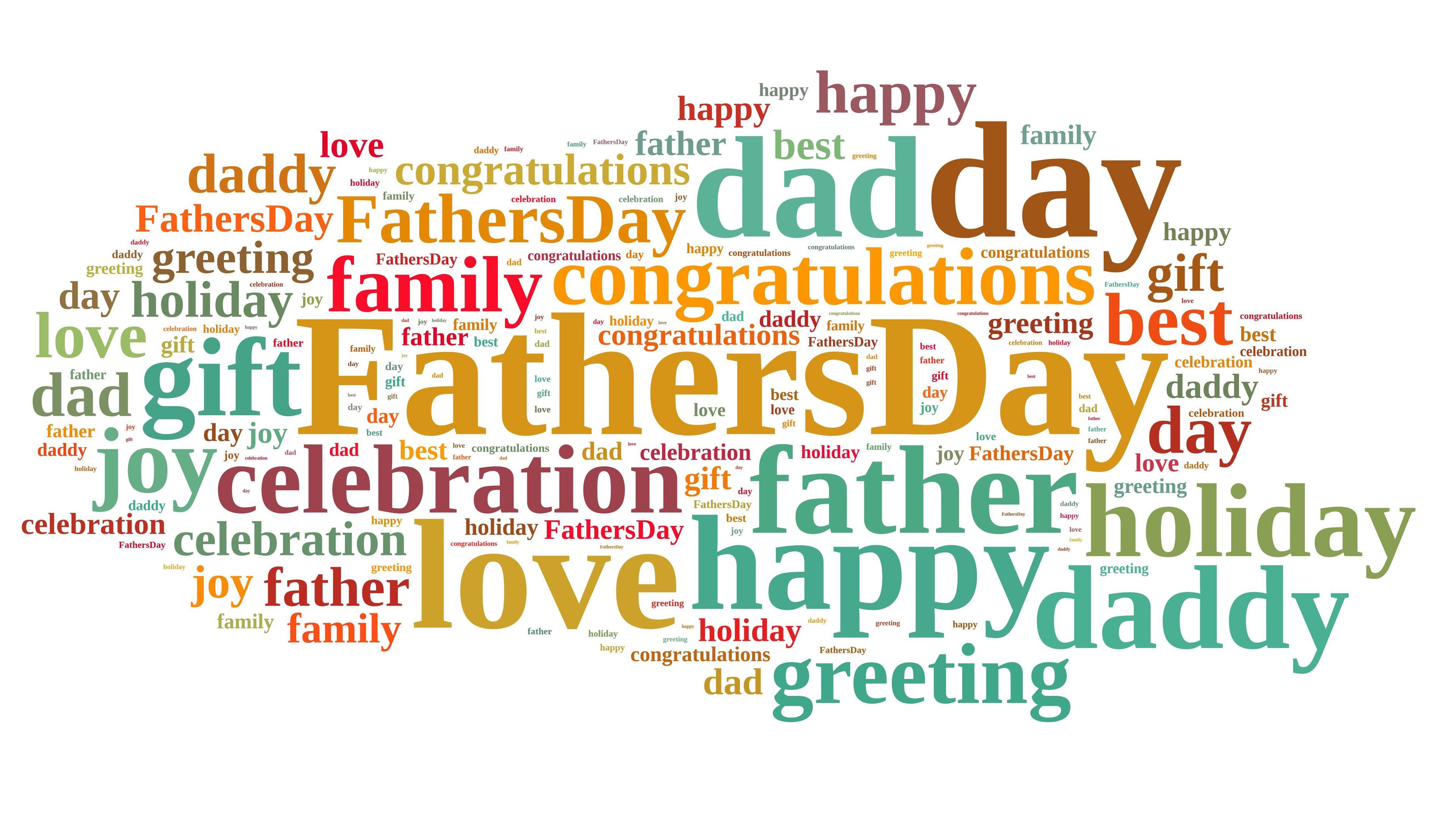 Happy Fathers Day Wallpaper with Happy Words Quote Wallpaper