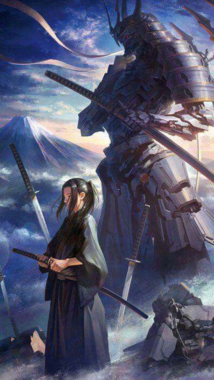 Beautiful Fantasy Girl HD Wallpaper. Samurai art, Samurai