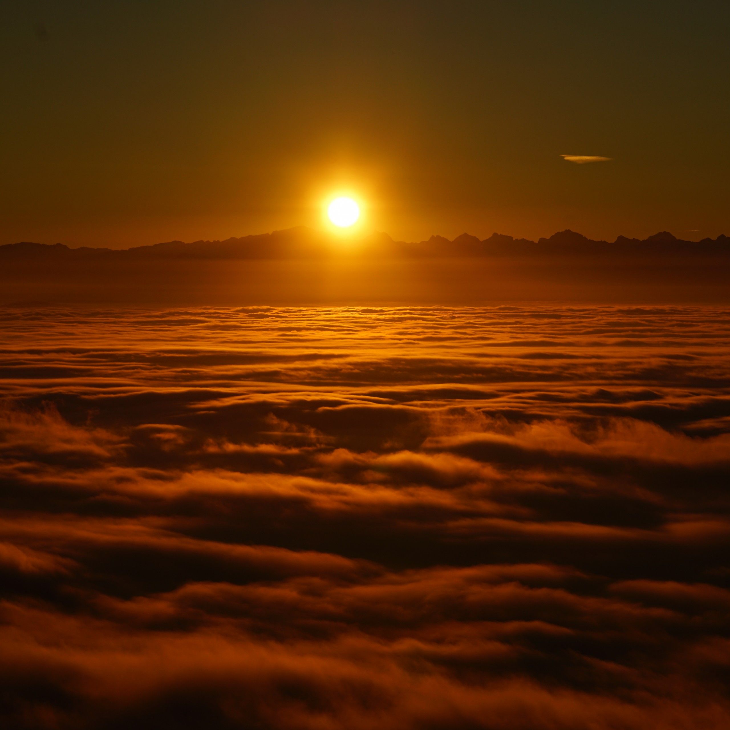 Wallpaper Sunrise, Clouds, Foggy, Morning, 4K, 8K, Nature