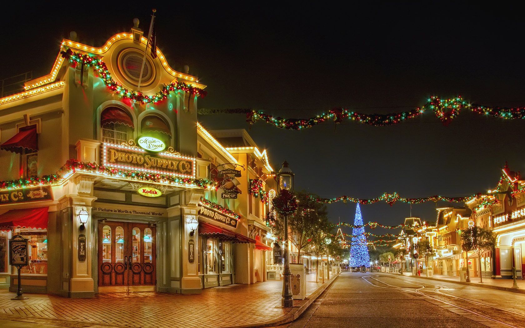 Disneyland Christmas Desktop Background Wallpaper & Background Download