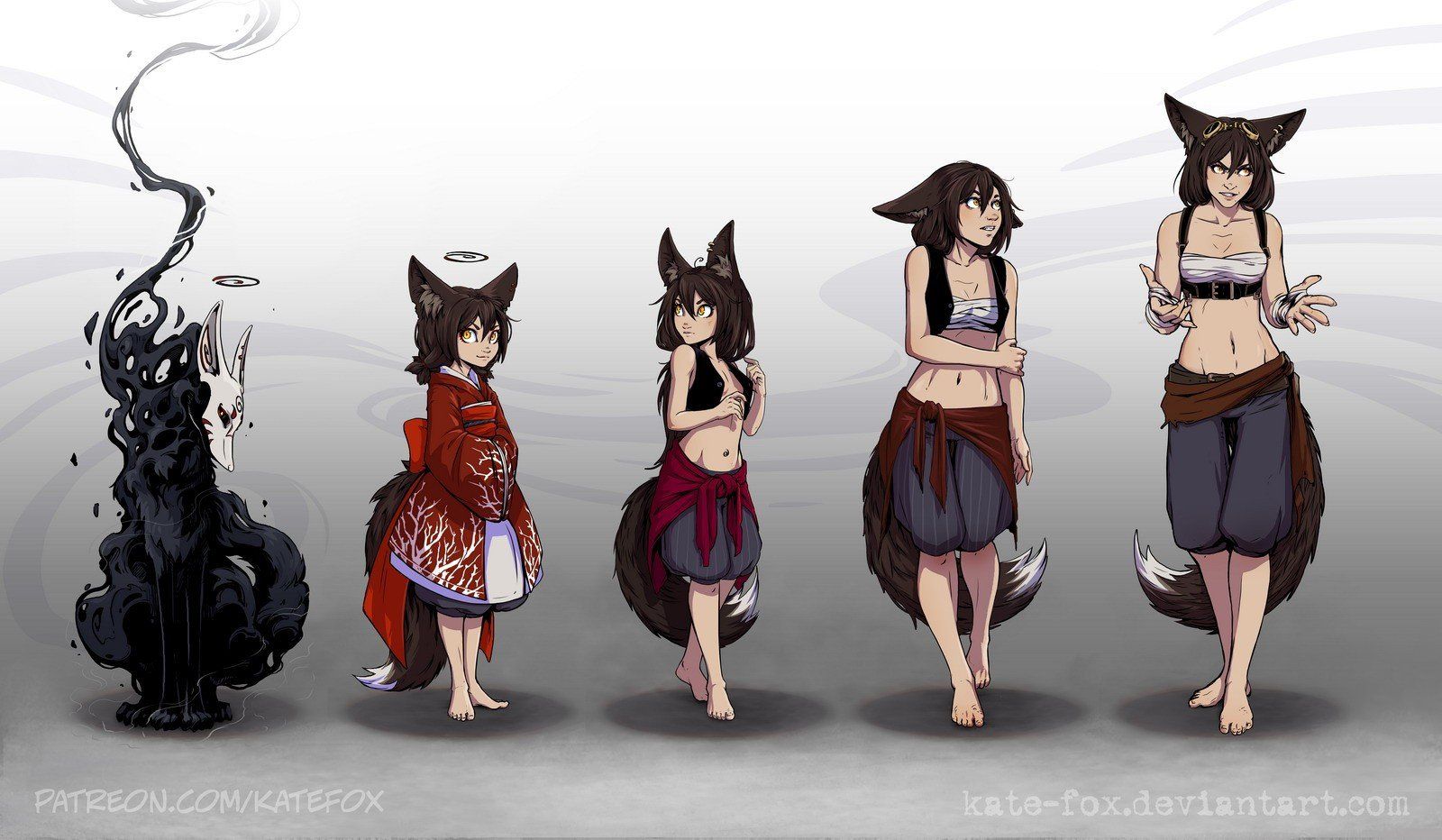 fox girl, Anime Wallpaper HD / Desktop and Mobile Background