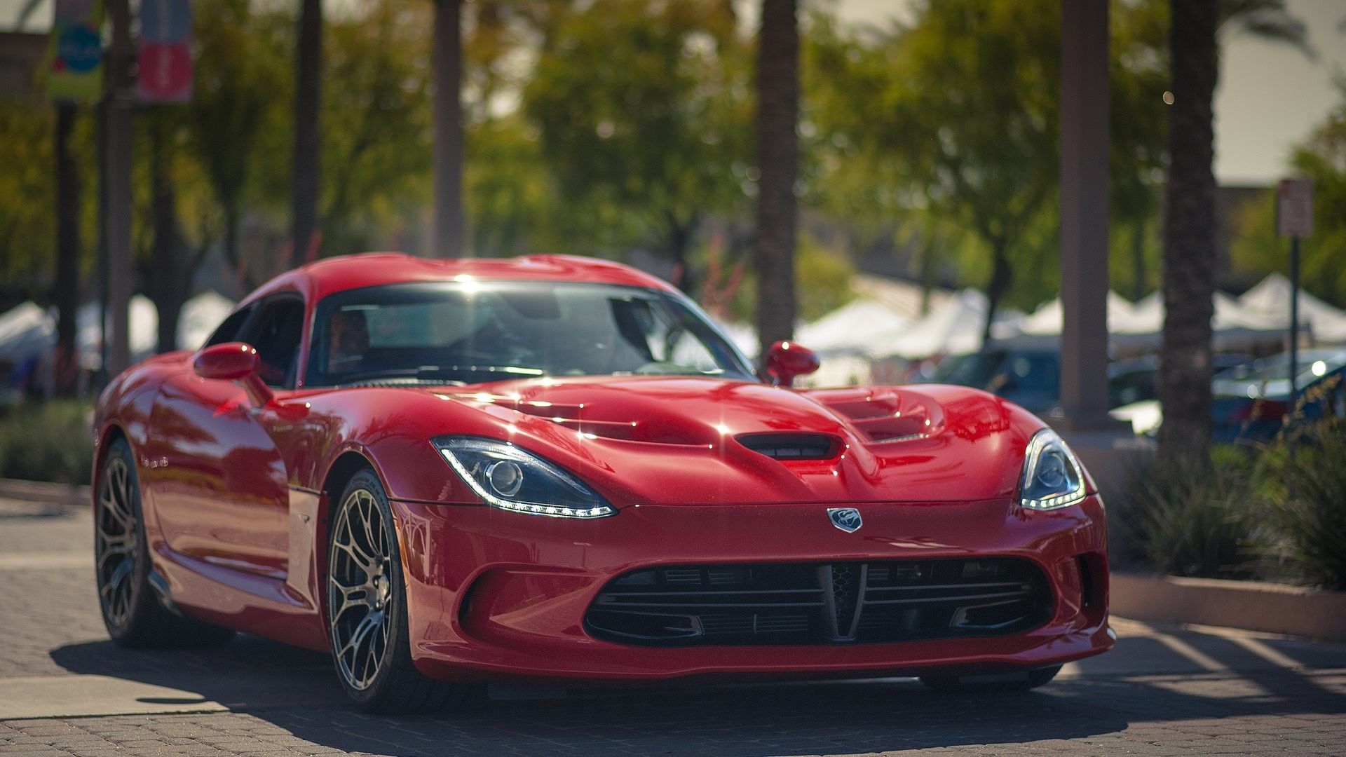 Dodge Viper черный 4k