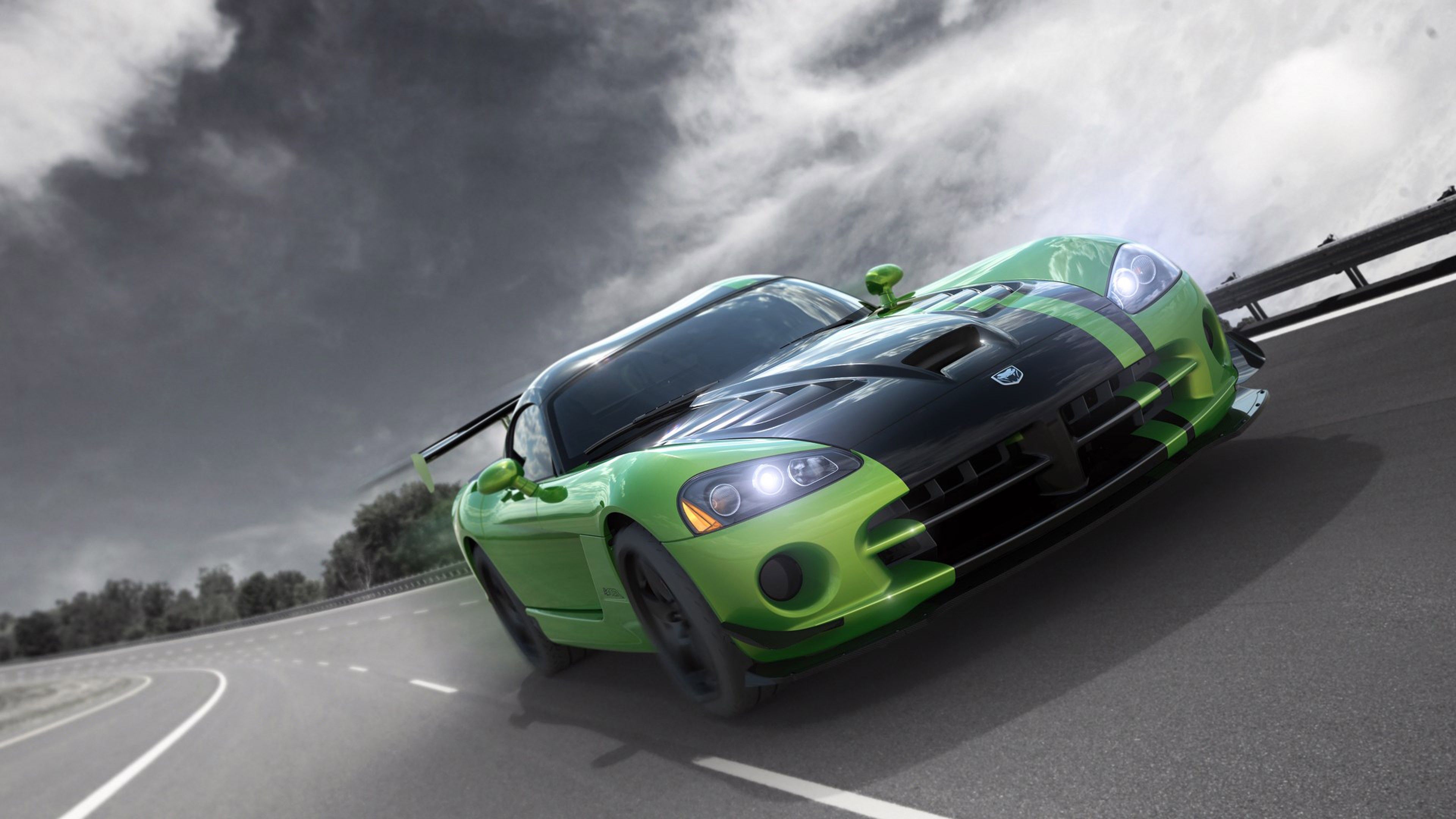 Wallpaper Dodge Viper GTS R, Commemorative Edition ACR, Green