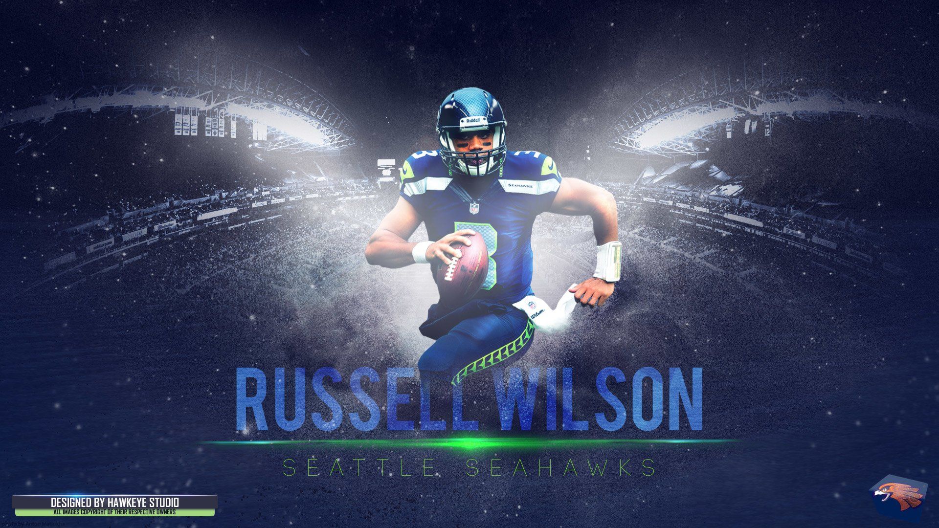 Russell wilson, seattle seahawks, defender HD wallpaper