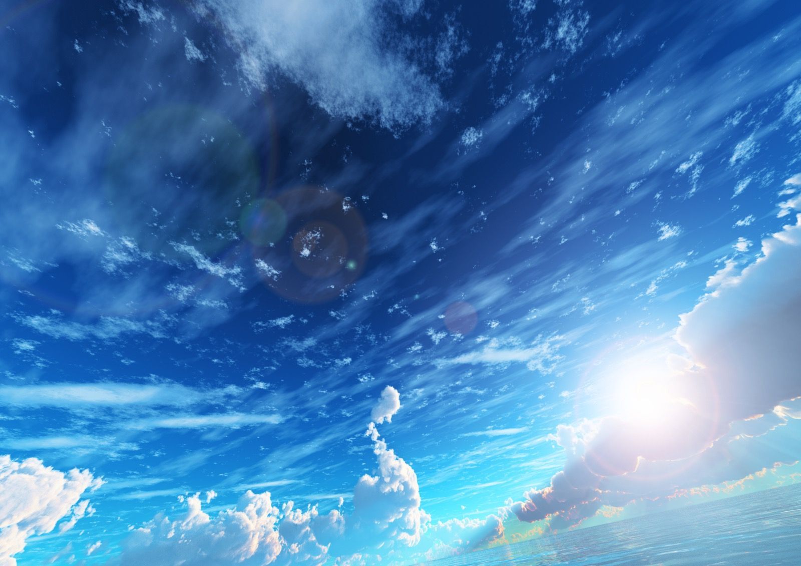 Blue Sky Anime Wallpapers - Wallpaper Cave