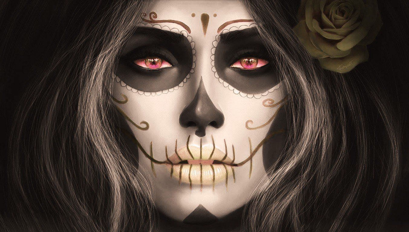 Sugar Skull, Santa Muerte Wallpaper HD / Desktop and Mobile Background
