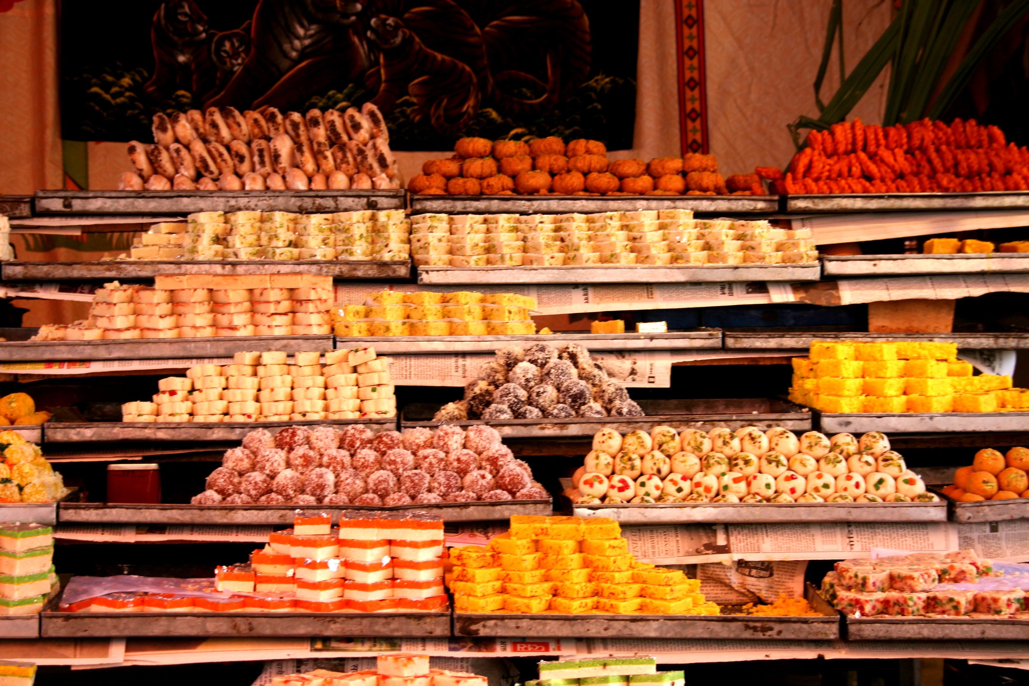Street shop for sweets, mithai Rajasthan