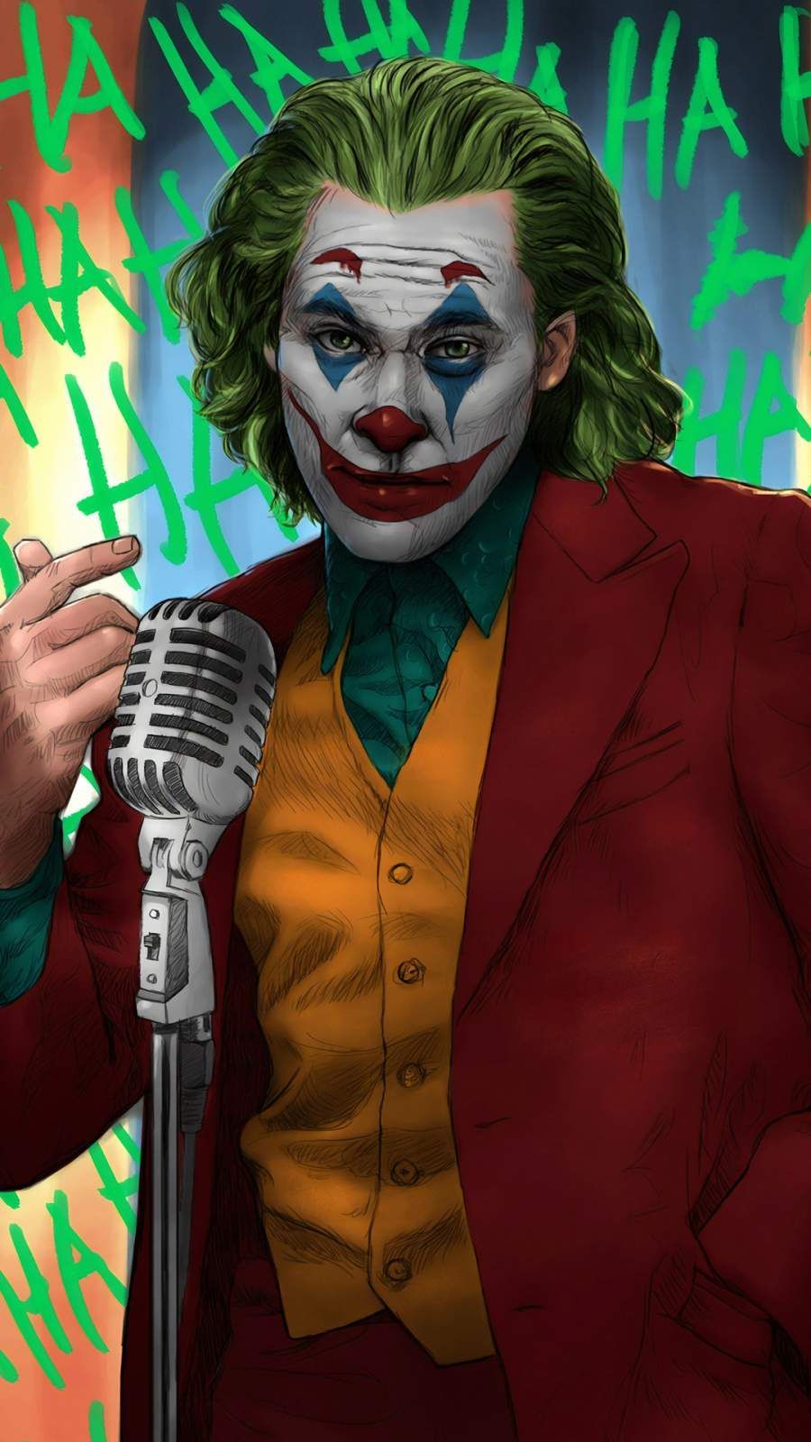 Joker On Show IPhone Wallpaper