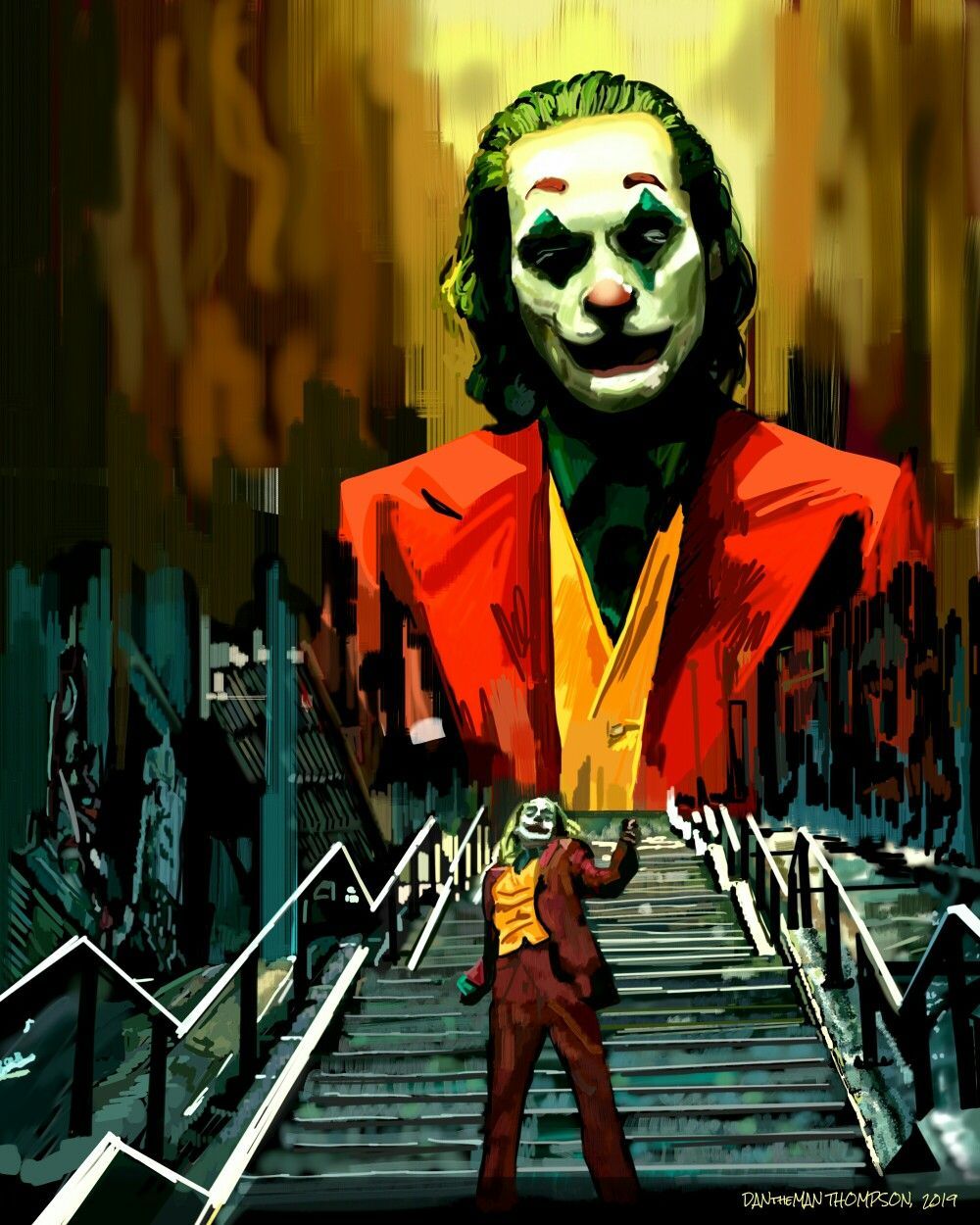 DANtheMAN607 illustration • Joker, Joaquin Phoenix as Arthur Fleck