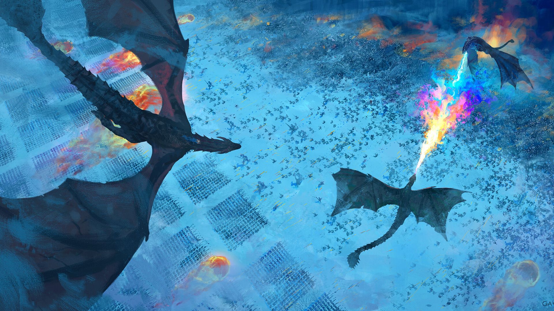 Wallpaper of Battle, Dragon, Game Of Thrones background & HD image