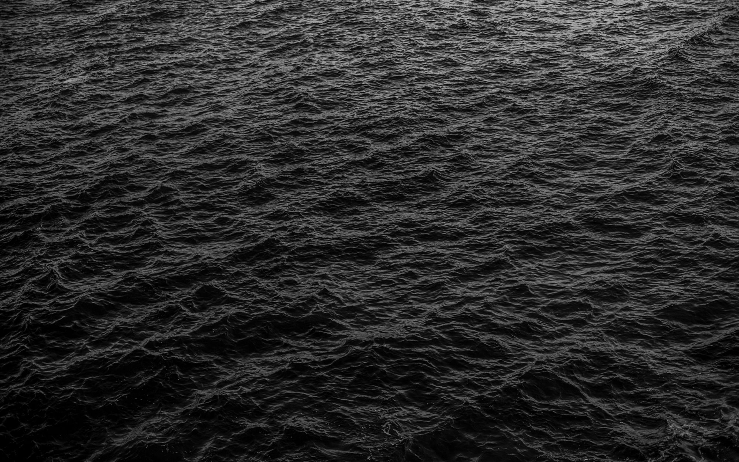 Download wallpaper 2560x1600 sea, waves, black, surface, water widescreen 16:10 HD background