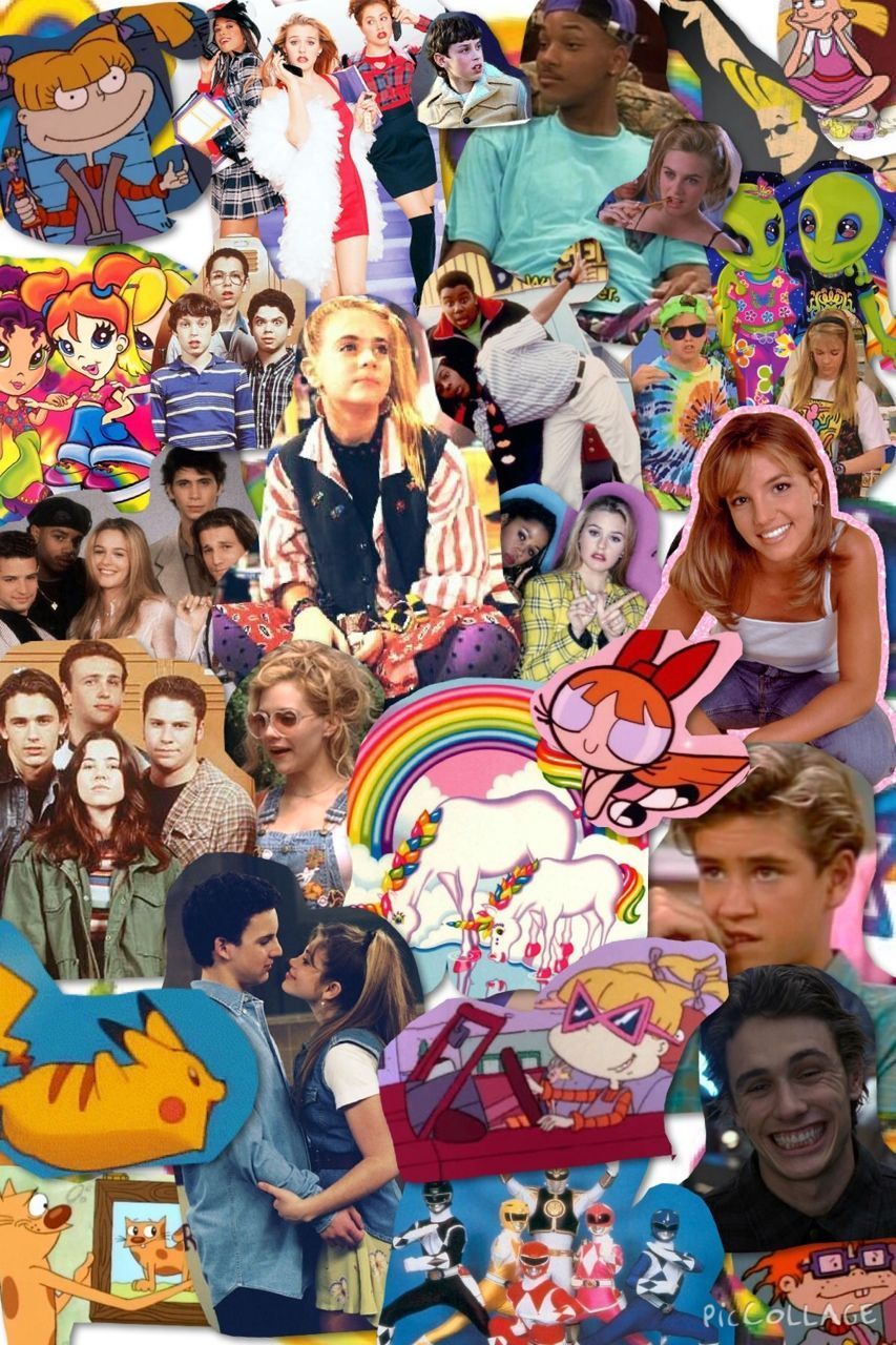 90s Collage Wallpaper Free 90s Collage Background