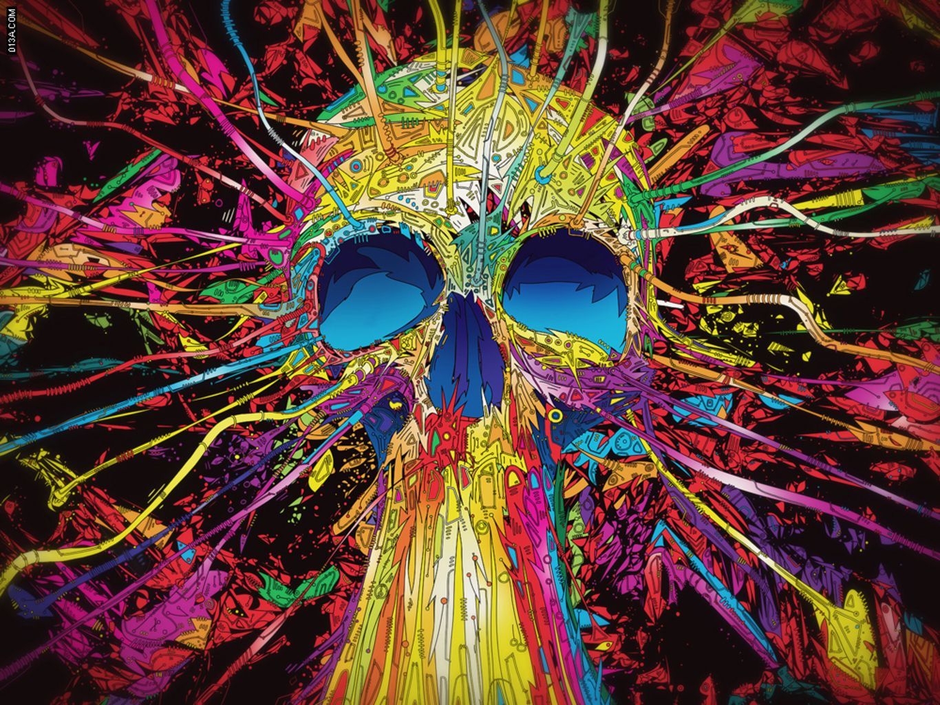 Skull Color Explosion Wallpaper. Art, Poster prints, Art image