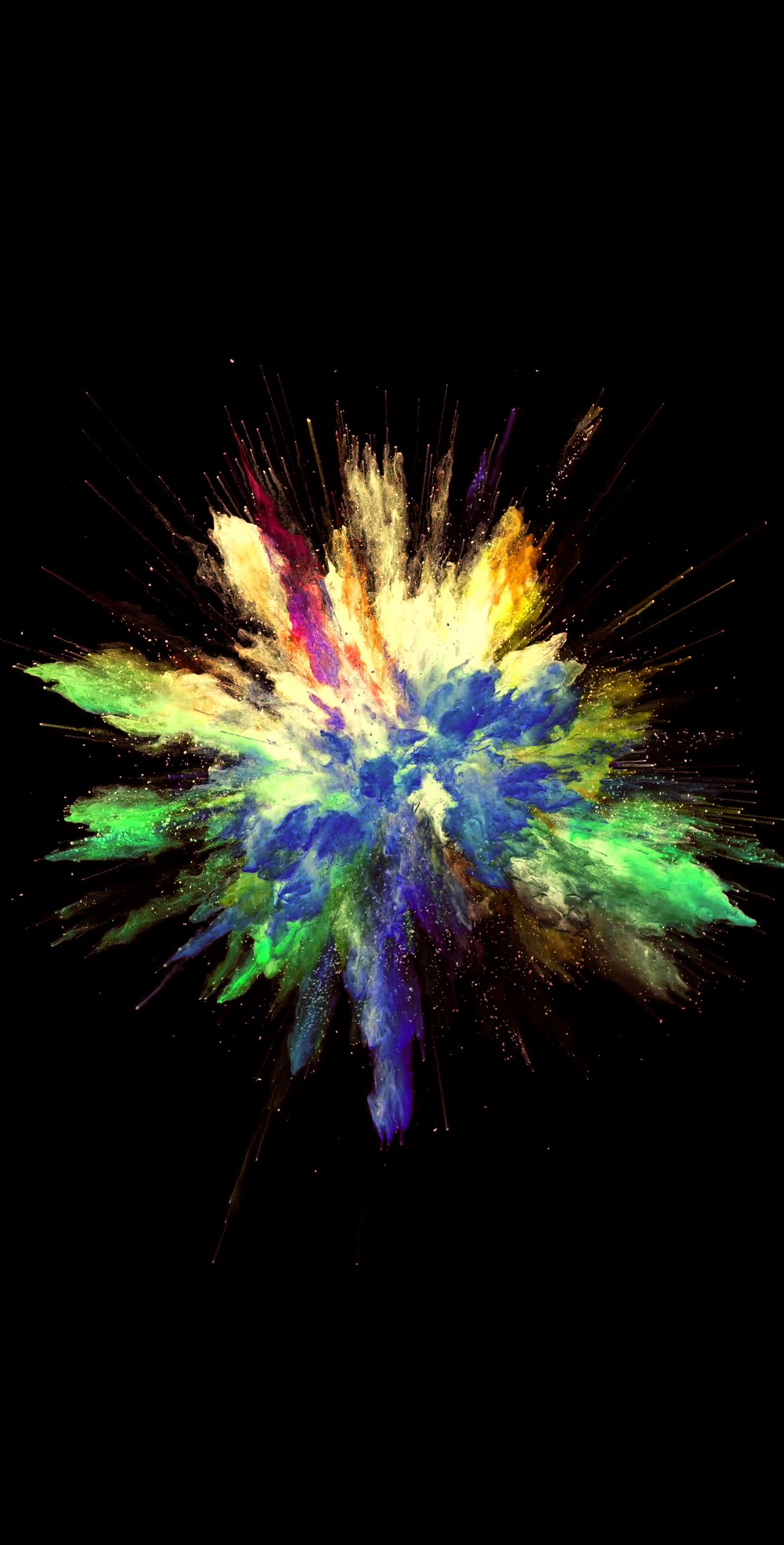 Colorful explosion [1300x2560] + video live wallpaper in comments!: Amoledbackground