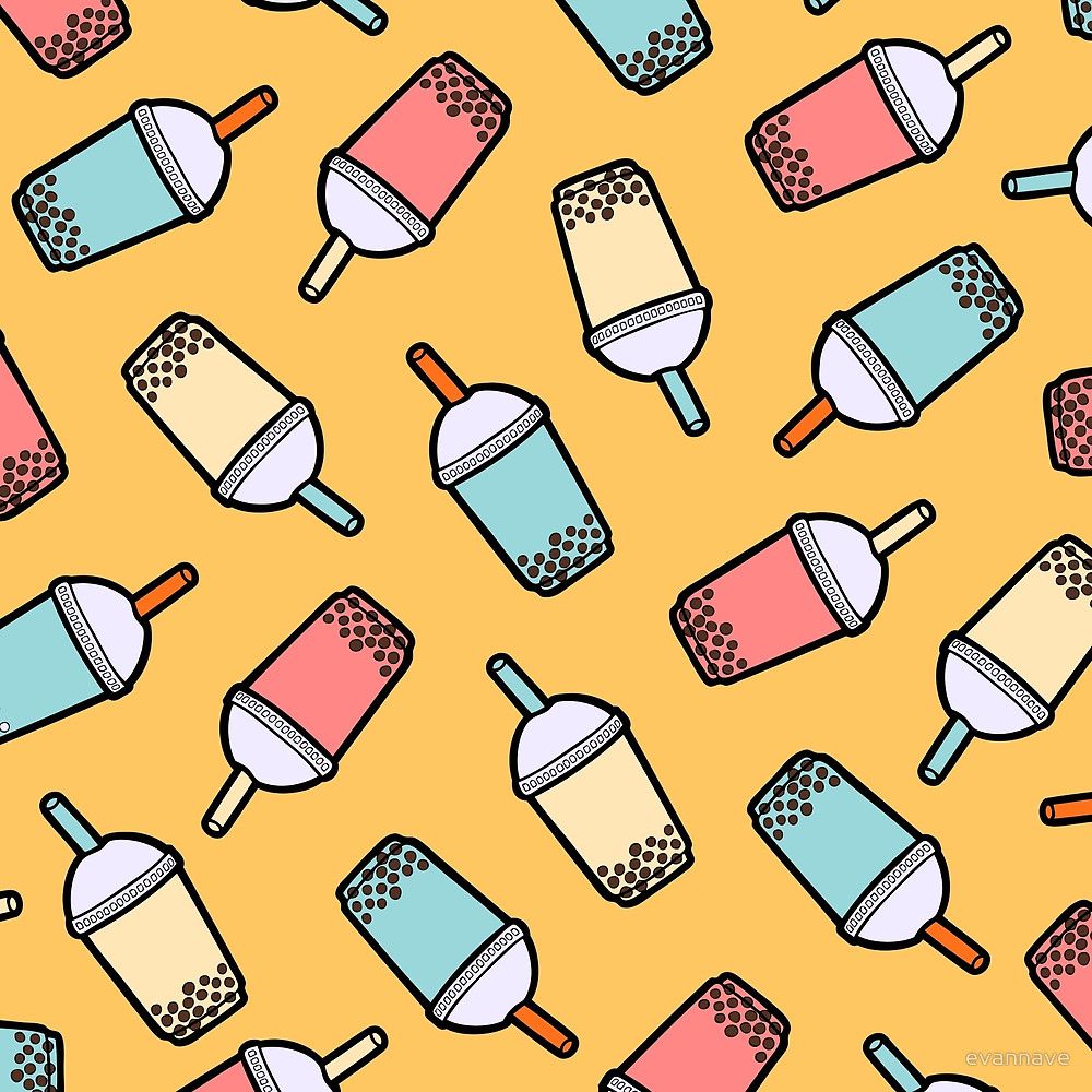 Bubble Tea Pattern by evannave. Bubble tea, Tea design, Bubble