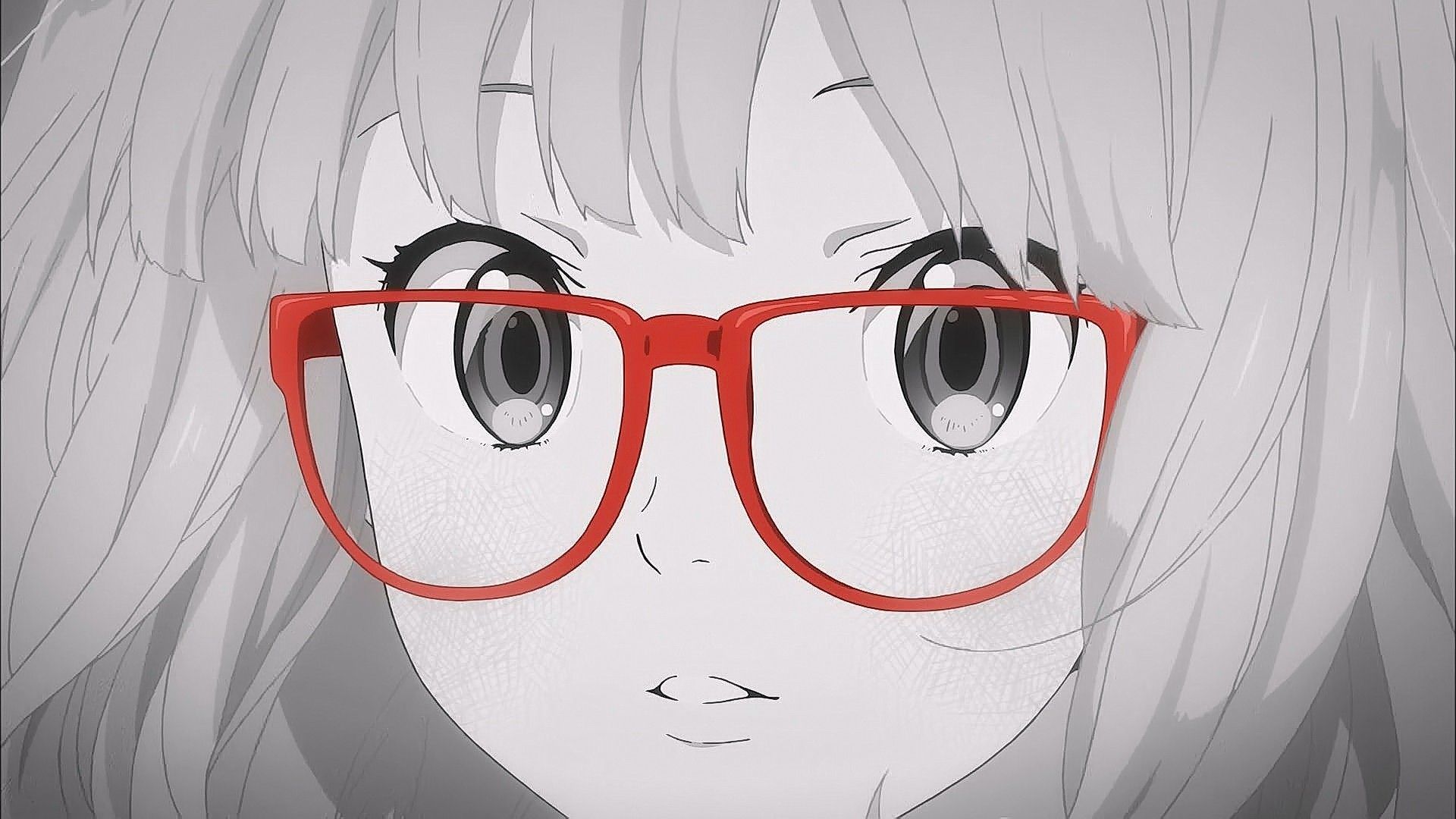 Anime Girl With Glasses Gif Wallpaper