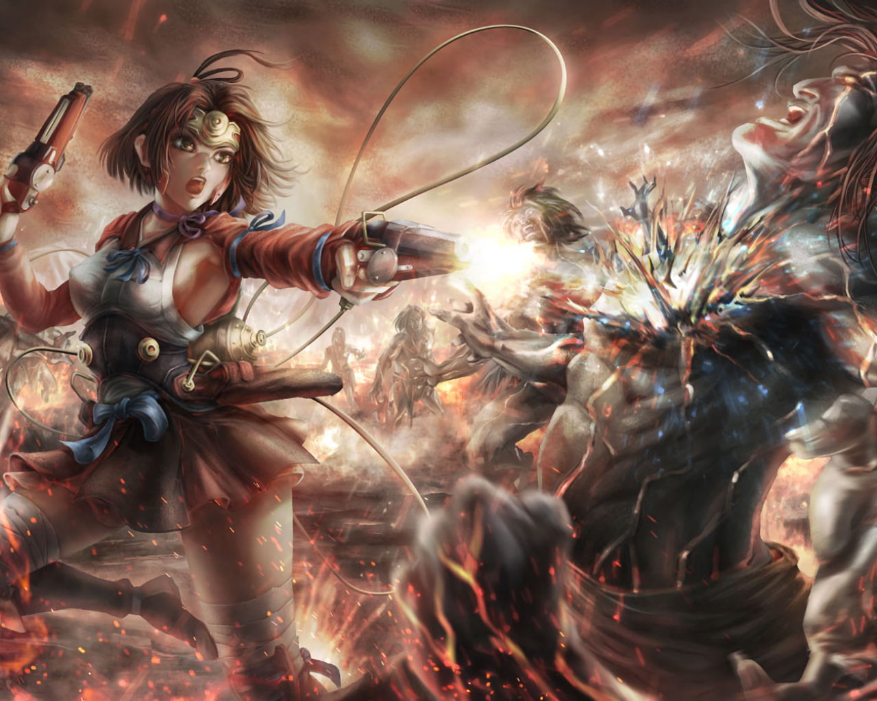 Download 1280x1024 Koutetsujou No Kabaneri, Mumei, Artwork