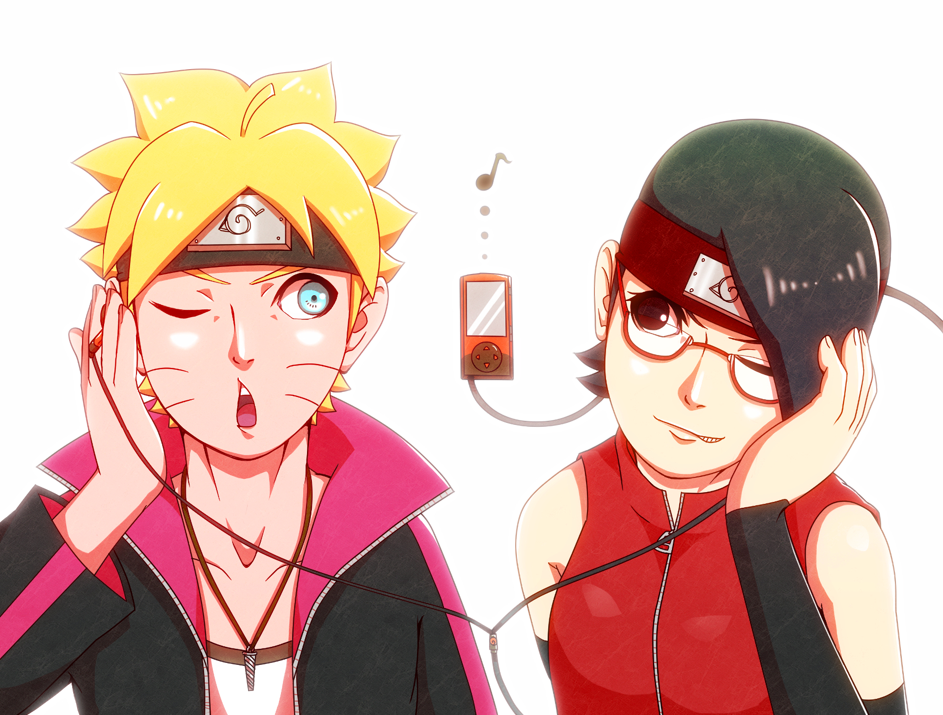 Sarada and boruto d art