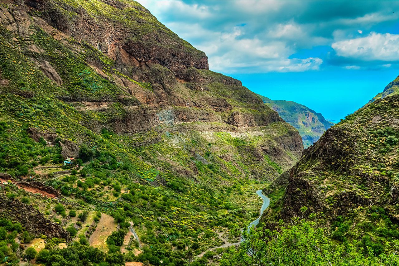 Desktop Wallpaper Spain Canary Islands Nature Mountains
