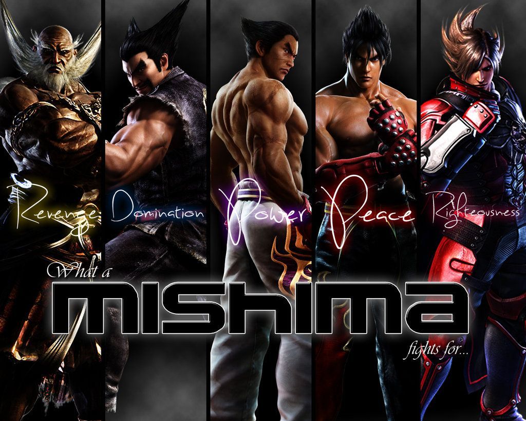 What a Mishima fights for.Jinpachi Mishima, Heihachi Mishima- Domination, Kazuya Mishima- Power, Jin Kazama- P. Jin kazama, Martial arts games, Mishima