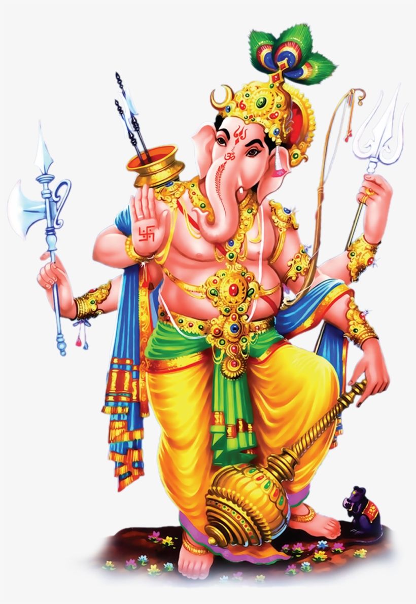 Lord Vinayaka Ganesh Standing HD Png Image Photo