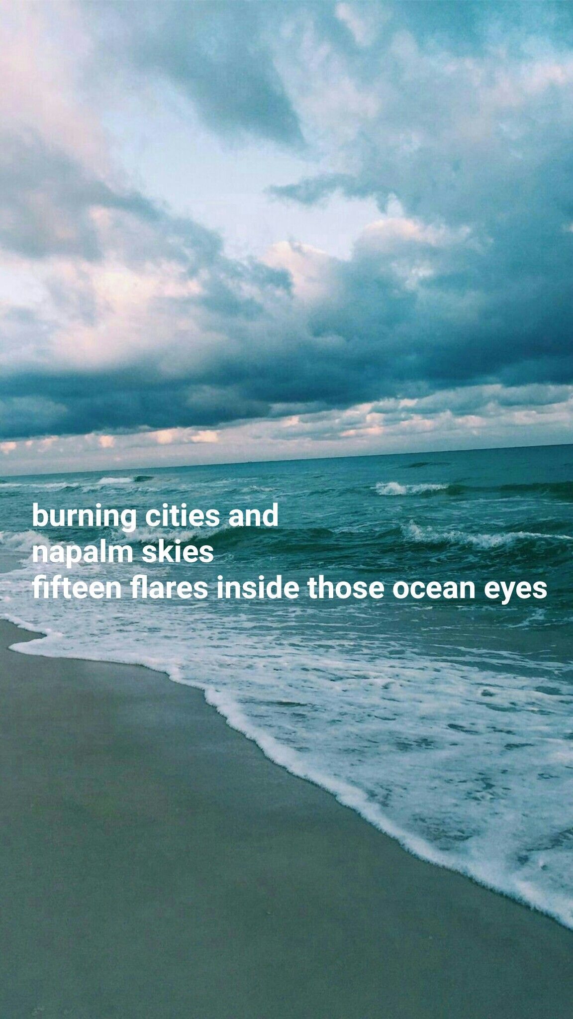 Billie Eilish Ocean Eyes Lyrics Wallpaper Aesthetic iPhone