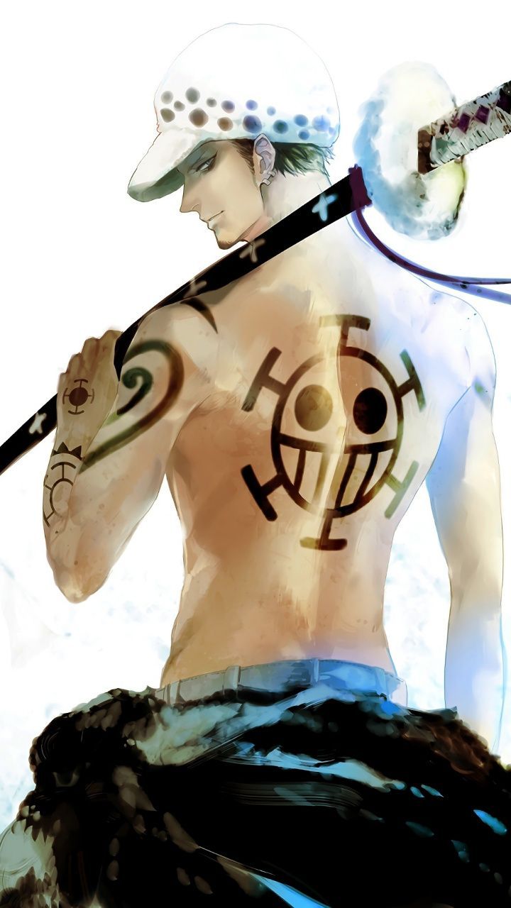 Artwork, Trafalgar D. Water Law, One Piece, big katana, 720x1280