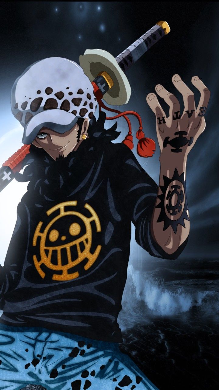 Trafalgar D Water Law. Gambar manga, Animasi, Seni gelap