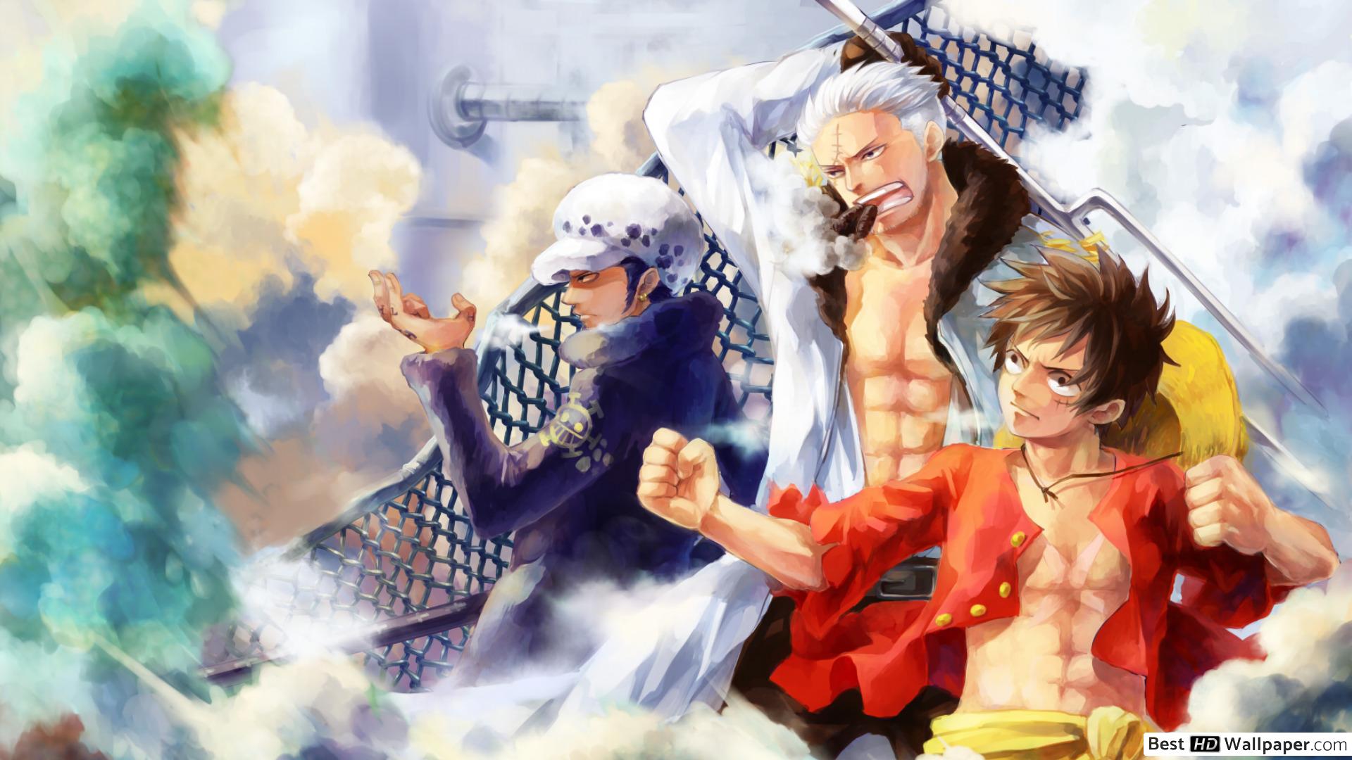 One Piece D. Water Law, Smoker & Monkey D. Luffy HD