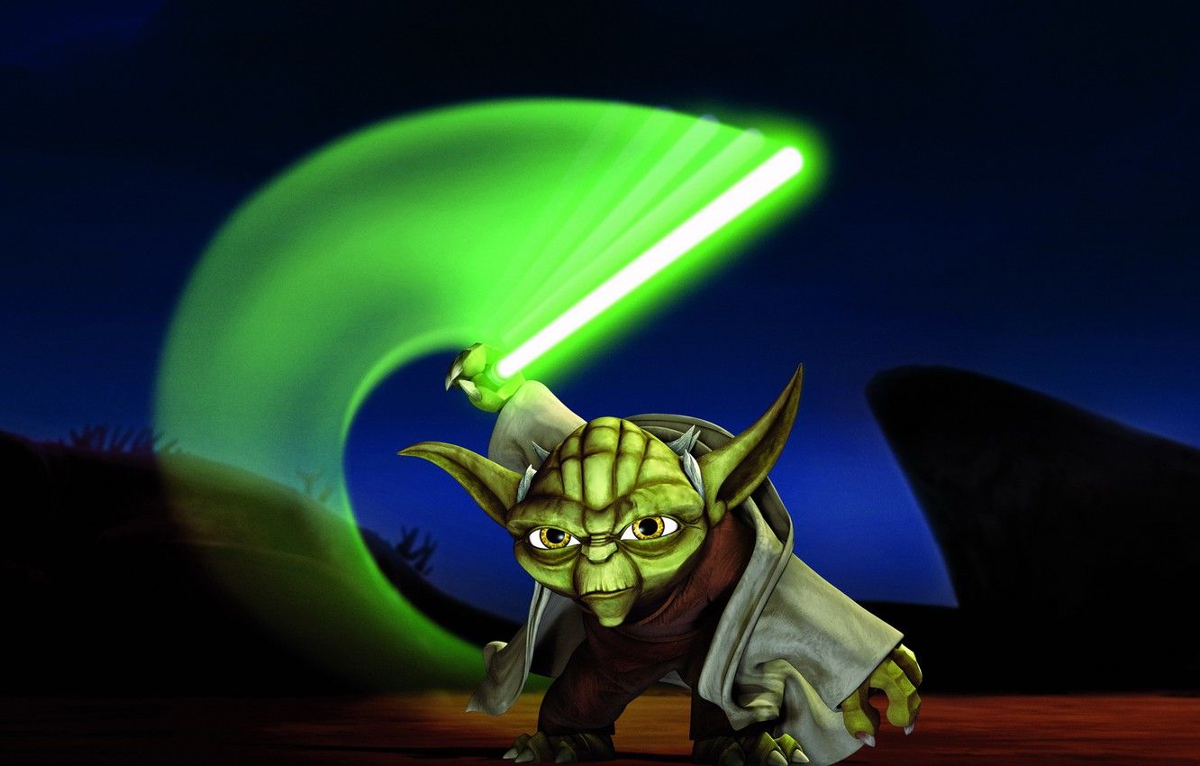 Wallpaper sword, Jedi, Star Wars: The Clone Wars, master yoda