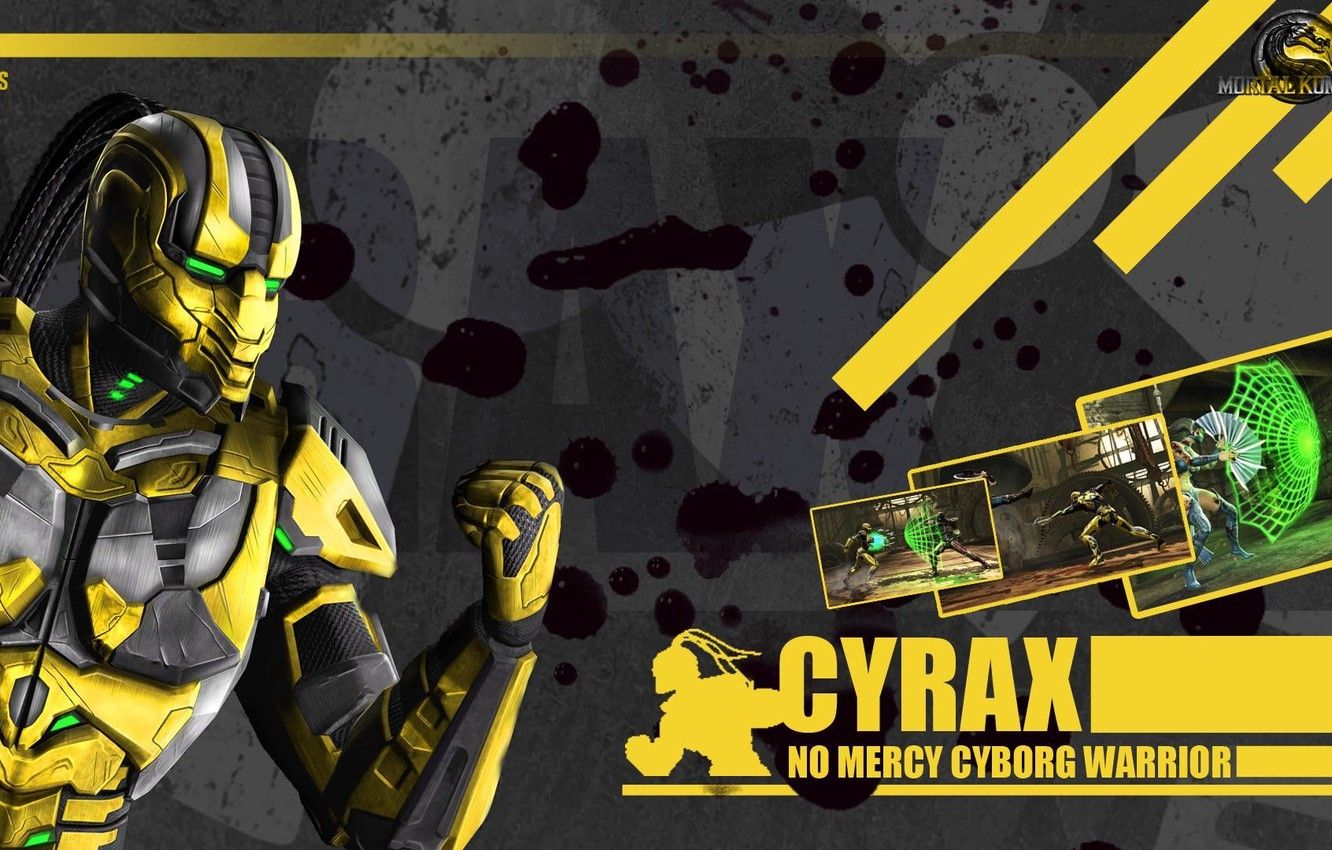 Wallpaper yellow, Mortal Kombat cyborg, Cyrax image for desktop, section игры