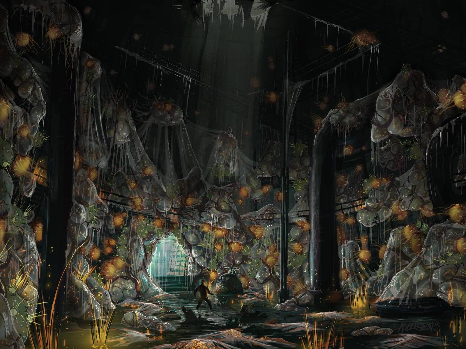 Horror video games concept art artwork Singularity horror game